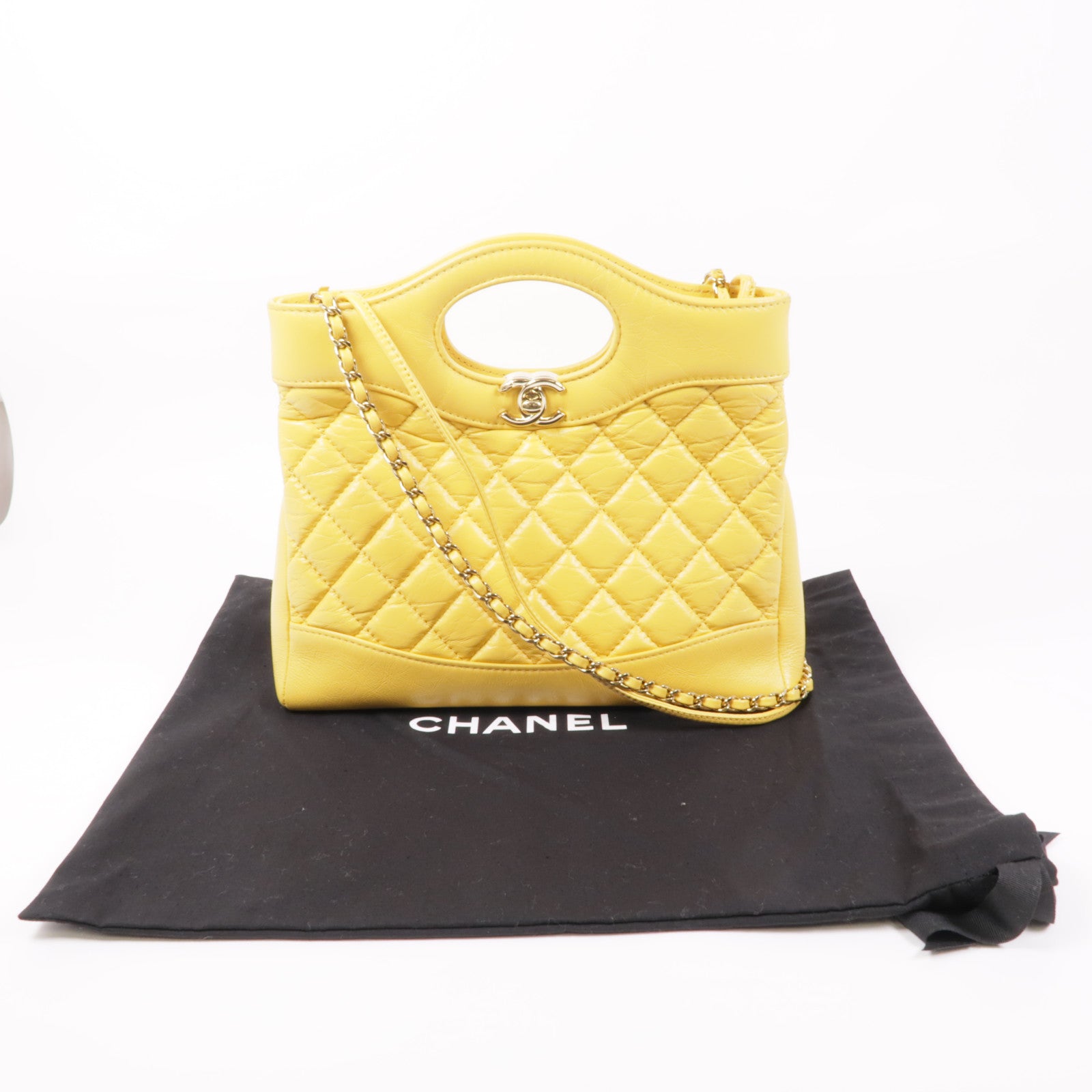CHANEL 牛皮皮革Chanel 31 Mini Shopping Bag金扣肩背袋