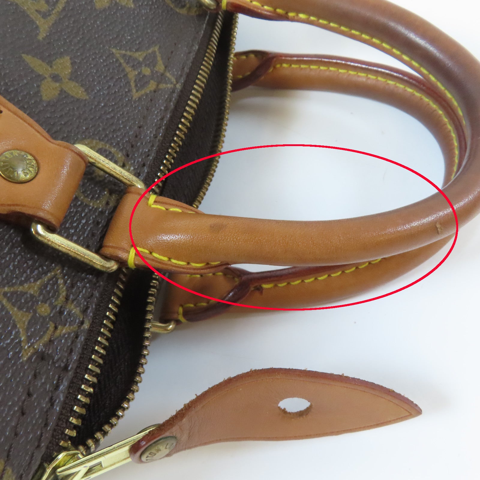 LOUIS VUITTON Monogram Speedy 25金扣手挽袋啡色