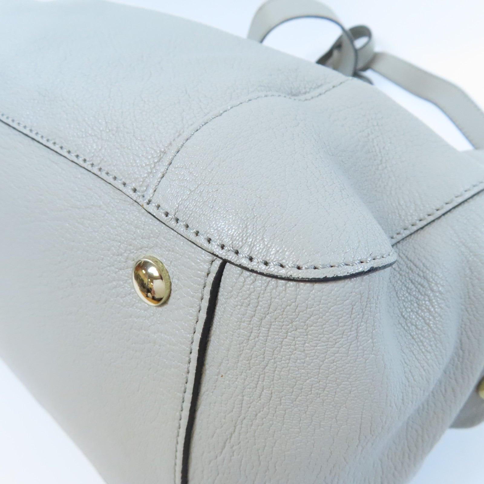 Chloe 【激減優惠】牛皮皮革2 Way Shoulder Bag金扣手挽肩背兩用袋灰色