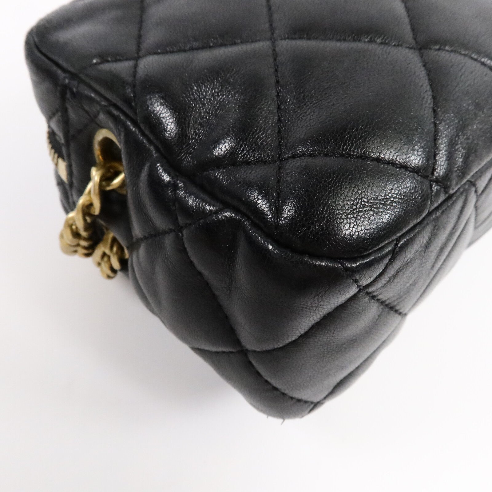 CHANEL 牛皮皮革Carmea Bag Gold Ball鏈帶肩背袋