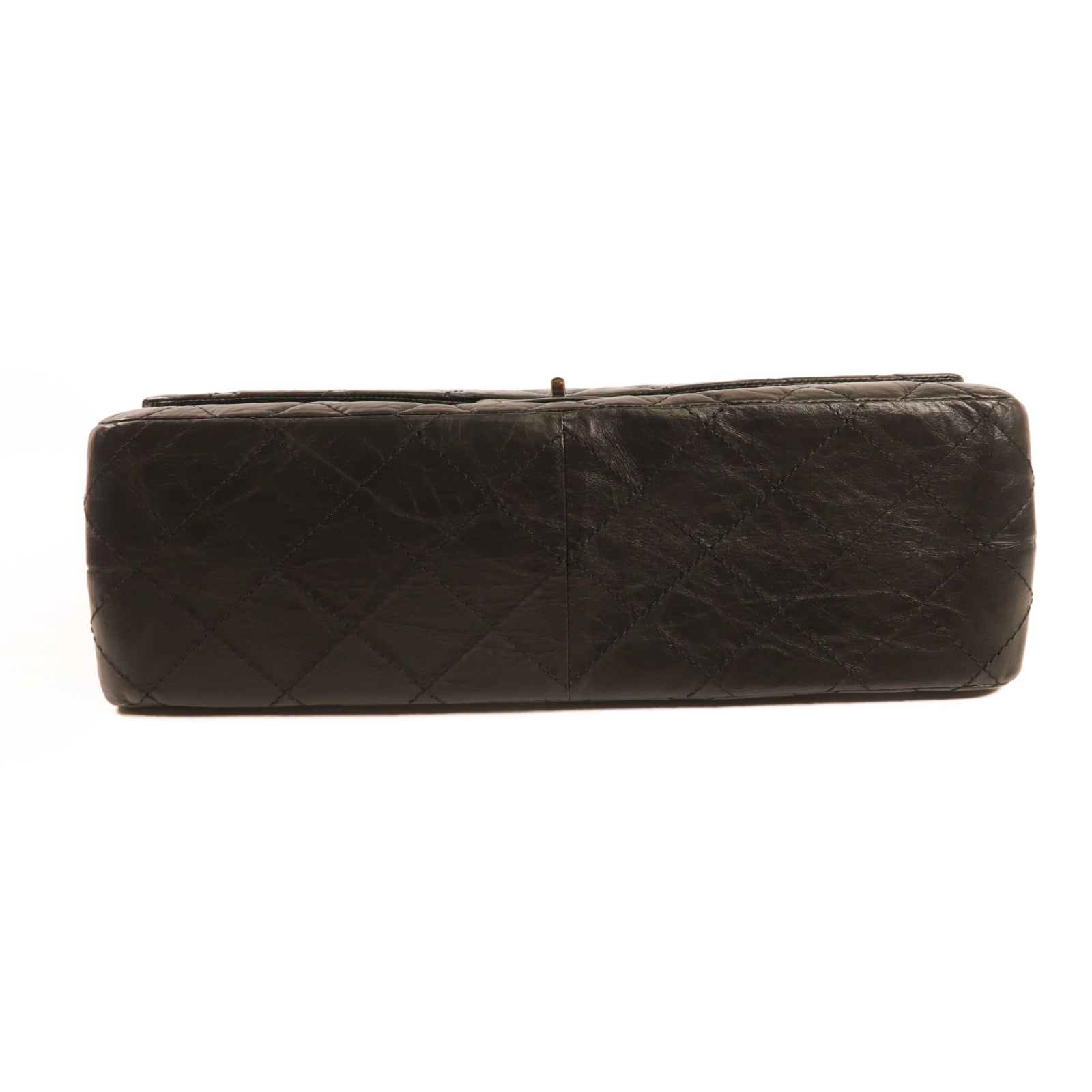 CHANEL 牛皮皮革2.55 Maxi銀扣肩背袋