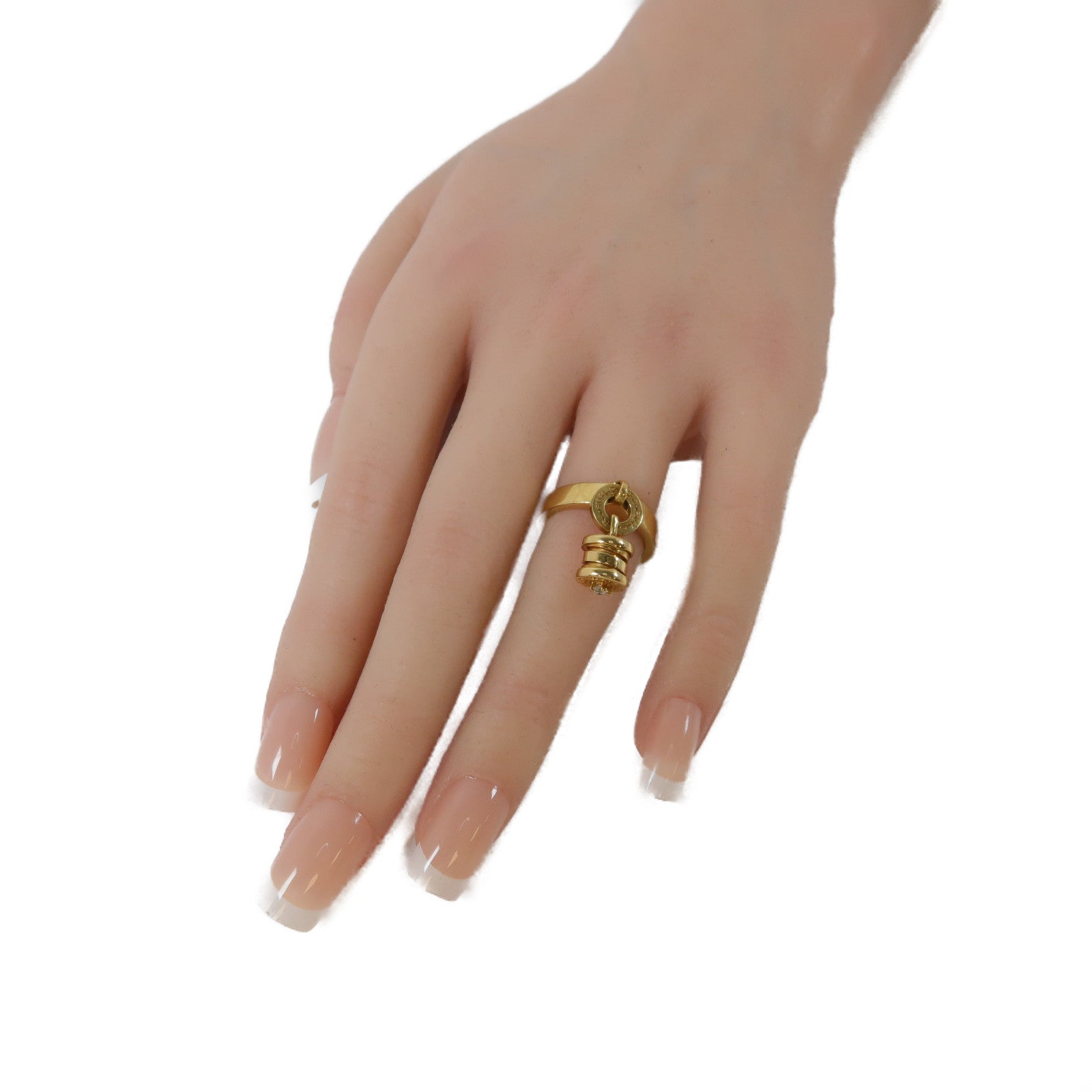 BVLGARI 18K黃金B-Zero Element Dia Ring戒指US#5.25