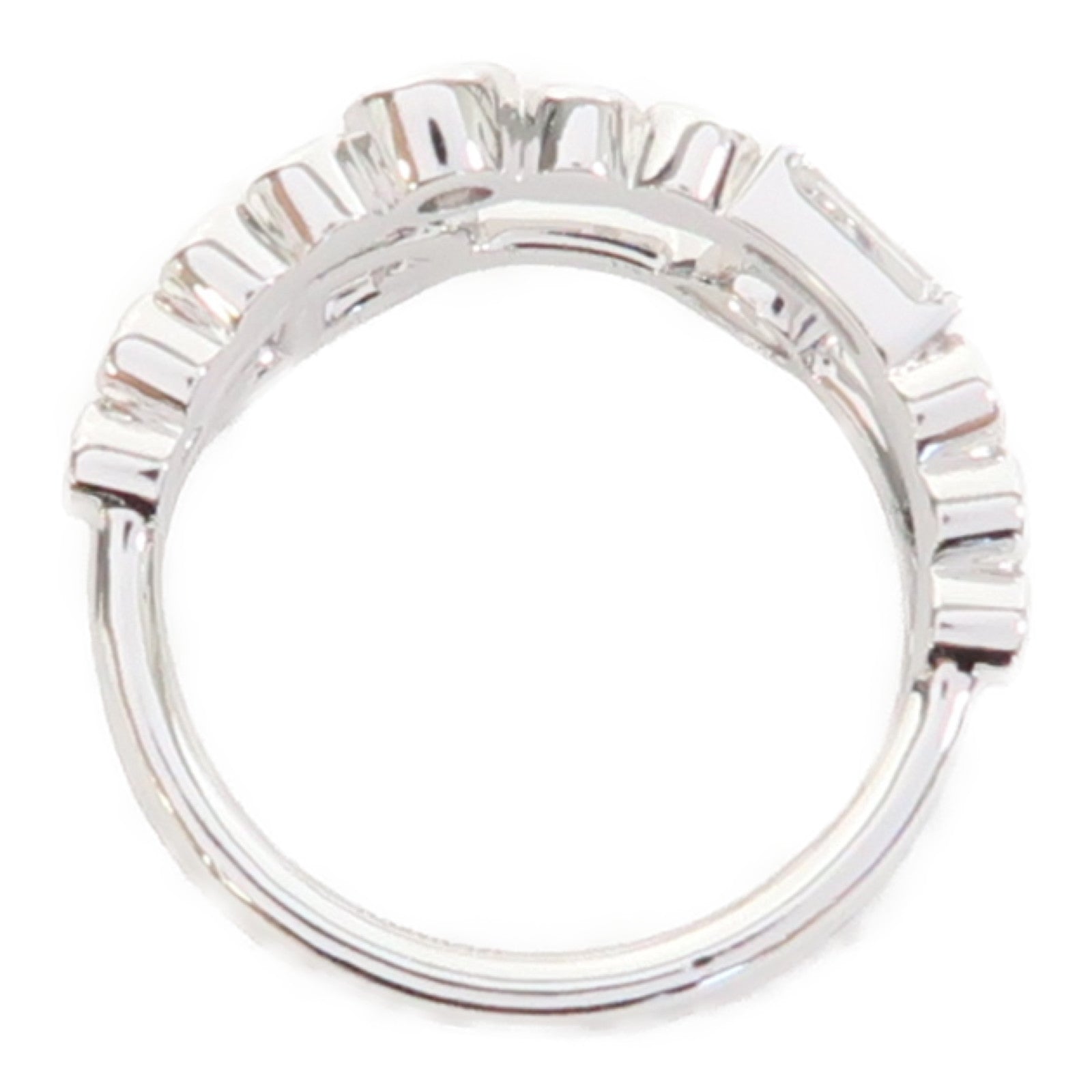 HERMES 【激減優惠】18K白金Chaine d'Ancre Chaos Fancy Ring 0.56ct鑽石戒指#51/US#5.75