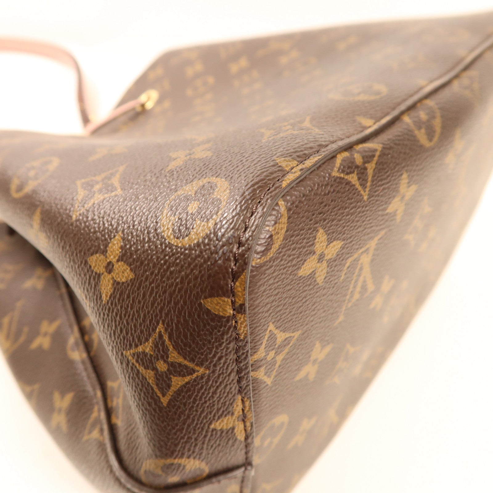 LOUIS VUITTON Monogram Neo Noe金扣手挽肩背兩用袋棕色/粉紅色