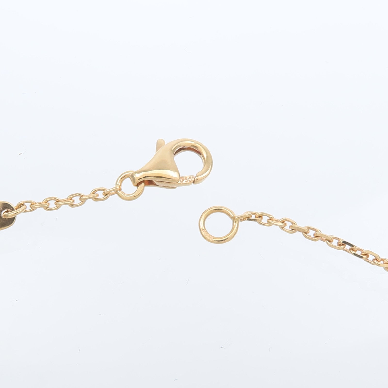 Van Cleef & Arpels 18K玫瑰金Vintage Alhambra Holiday 2011紅玉髓/鑽石項鍊