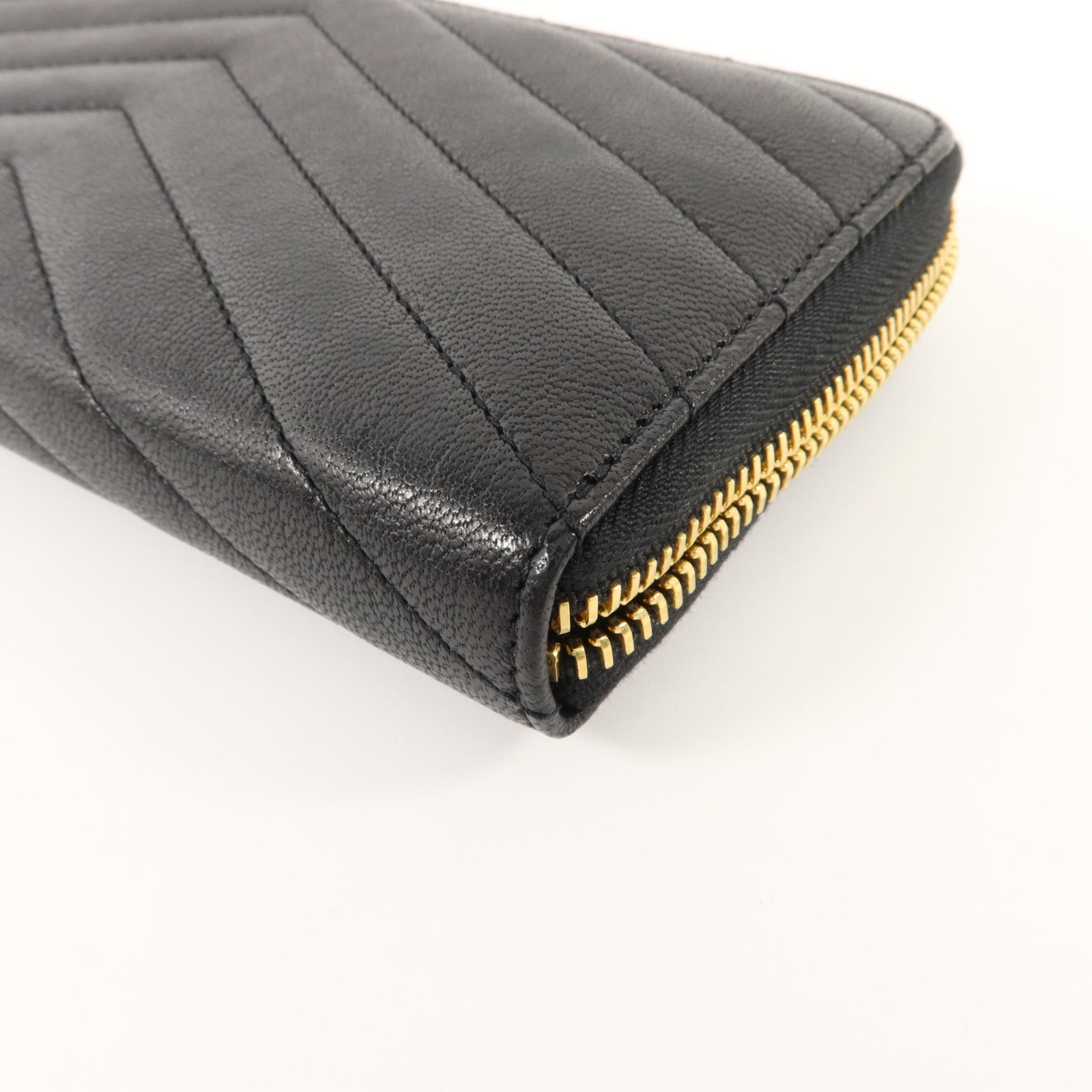 YVES SAINT LAURENT 牛皮皮革Cassandre Matelasse Long Wallet金扣長錢包