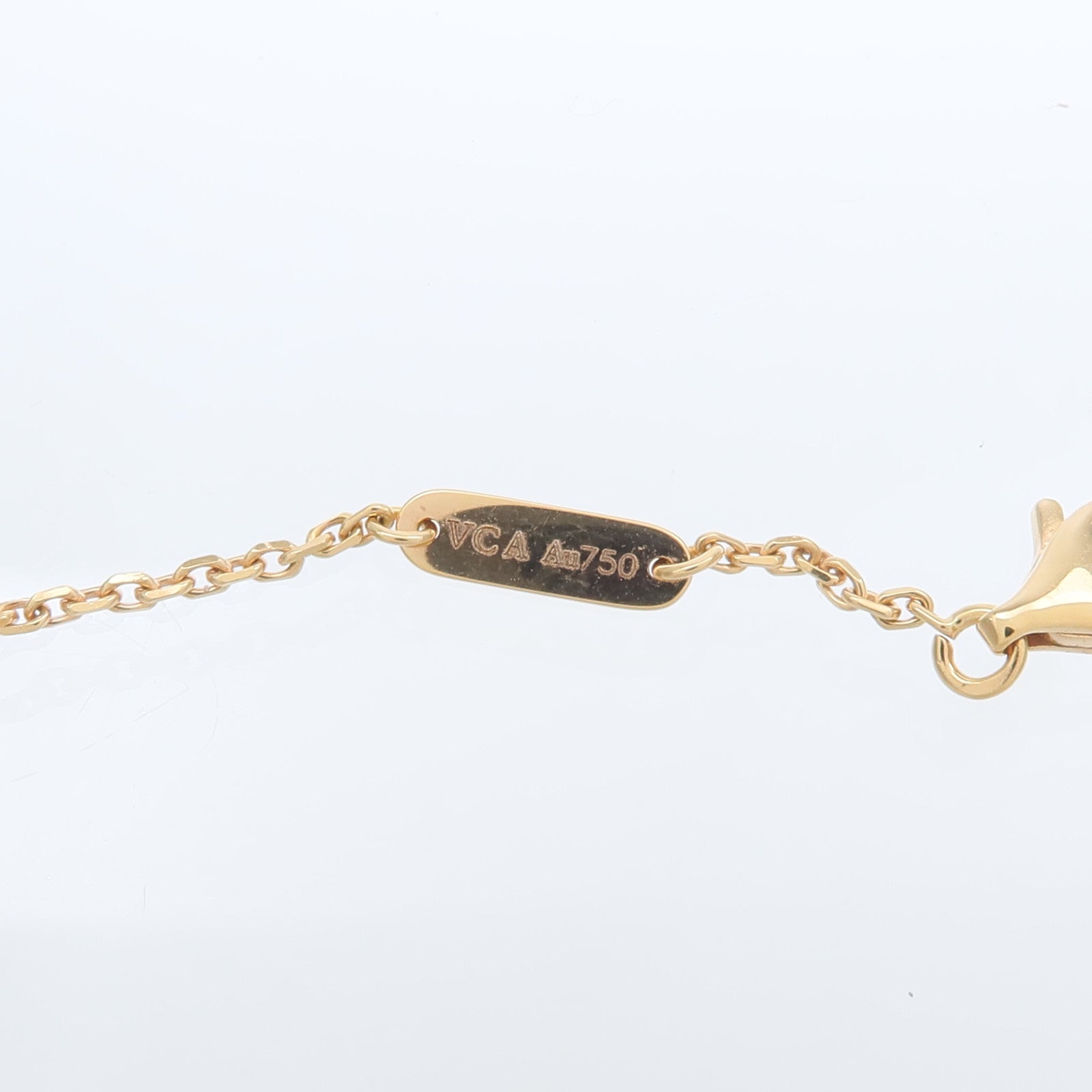 Van Cleef & Arpels 18K玫瑰金Vintage Alhambra Holiday 2011紅玉髓/鑽石項鍊
