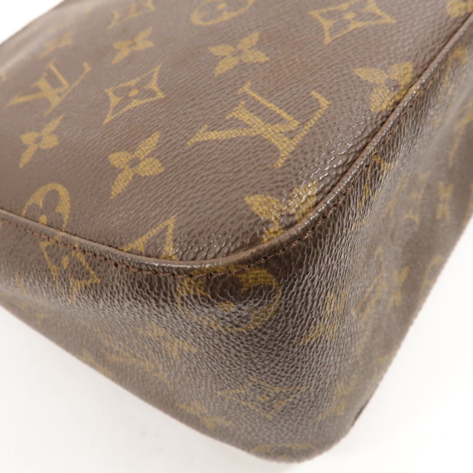 LOUIS VUITTON Monogram Looping MM金扣肩背袋棕色