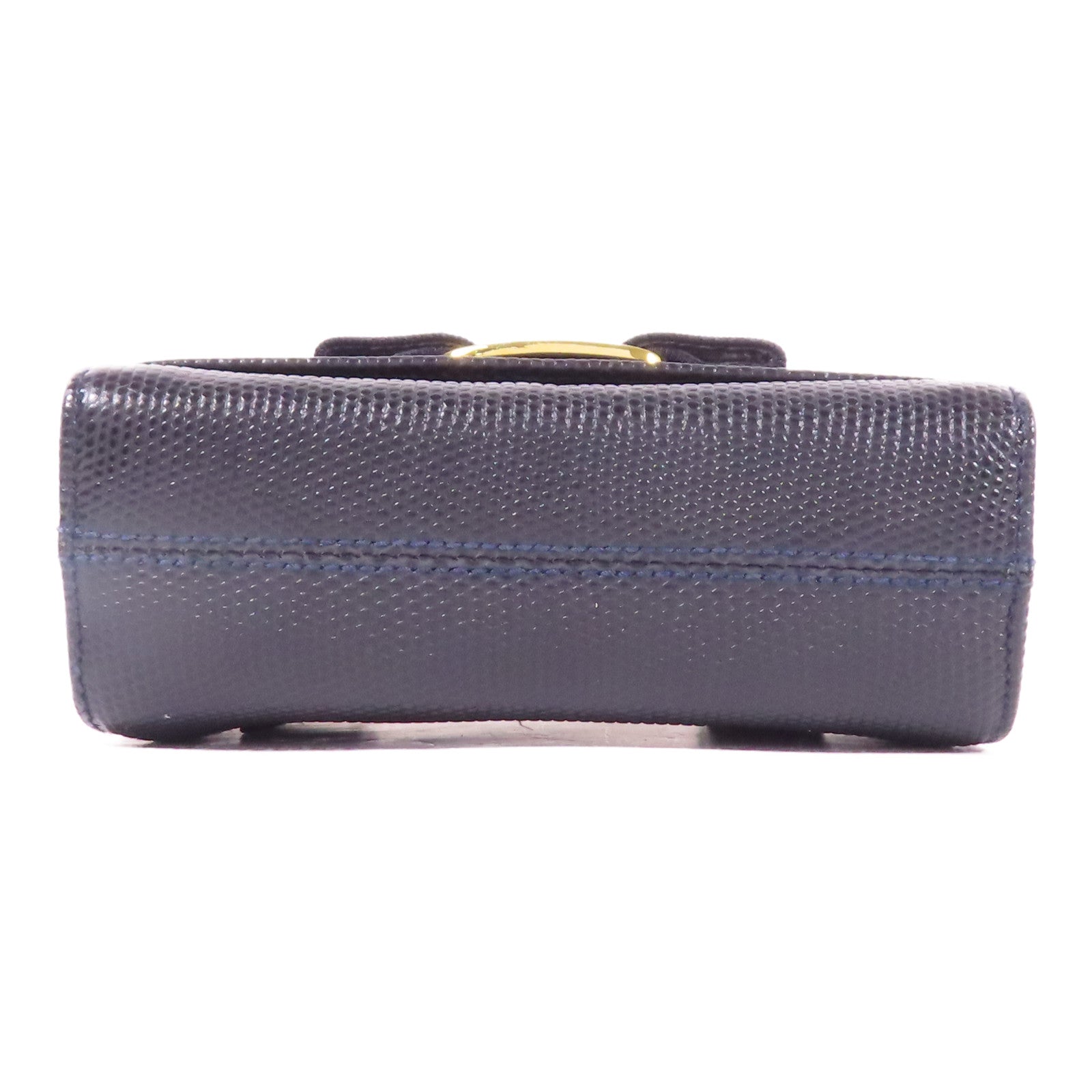 Salvatore Ferragamo 牛皮皮革Mini Pochette金扣鏈帶肩背袋