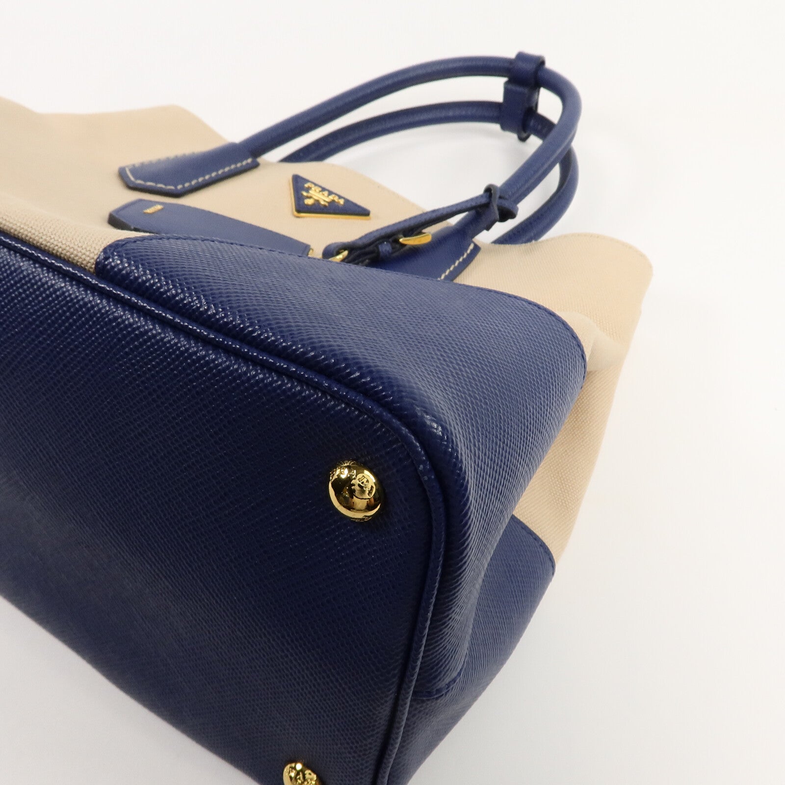 PRADA 牛皮皮革/帆布2 Way Shoulder Bag手挽肩背兩用袋