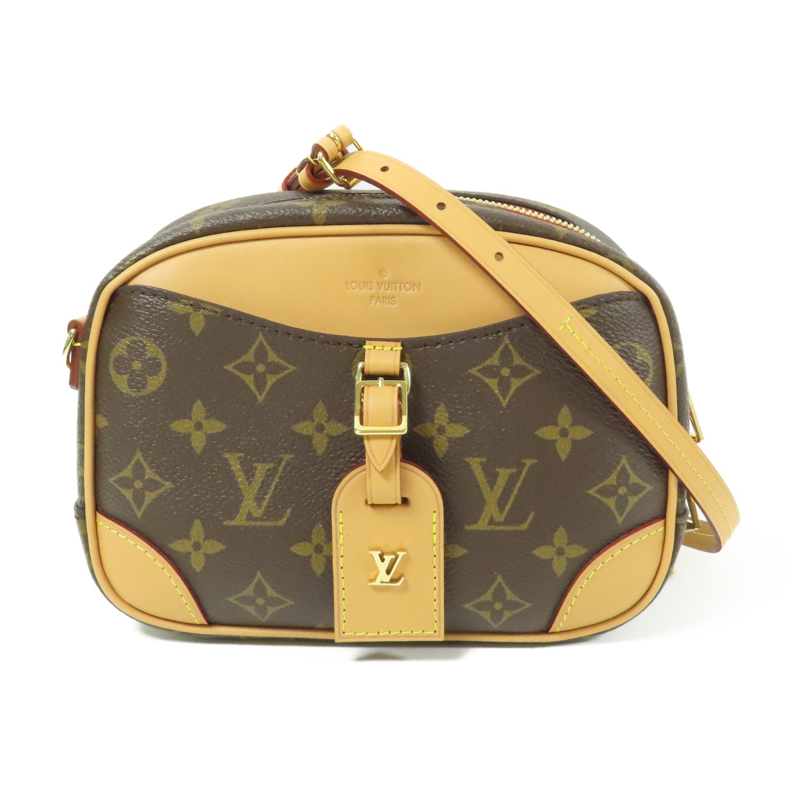 LOUIS VUITTON Monogram Deauville Mini金扣肩背袋