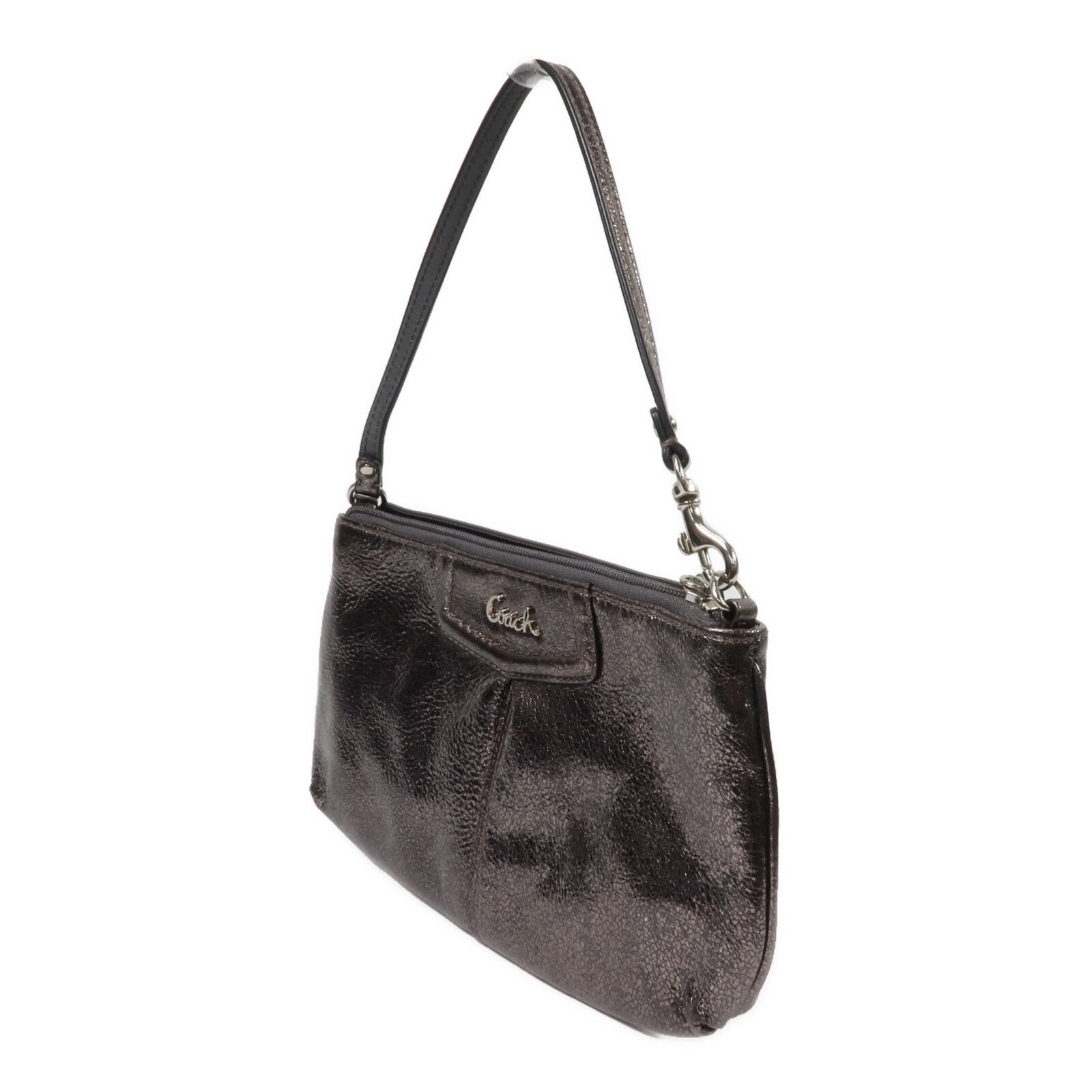 COACH 牛皮皮革Pouch Shoulder肩背袋