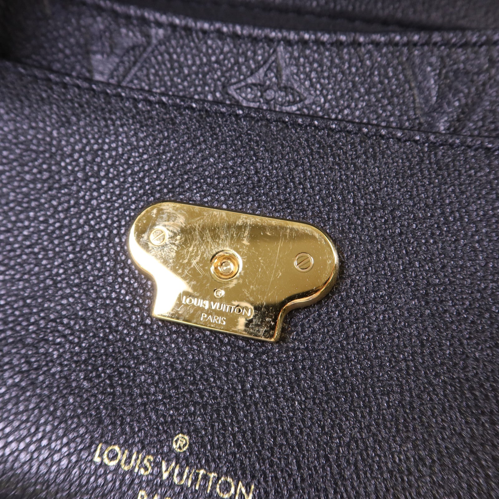 LOUIS VUITTON Monogram Empreinte Vavin BB 金扣鏈帶肩背袋