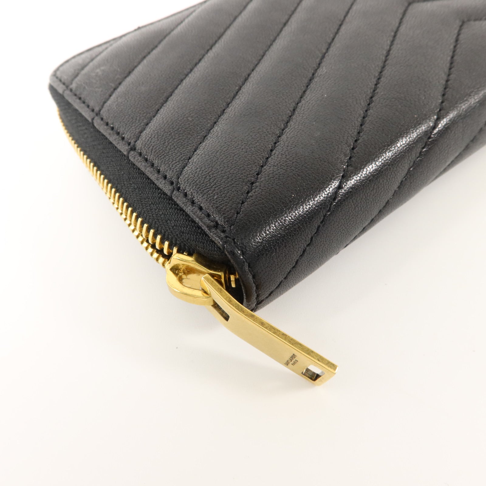 YVES SAINT LAURENT 牛皮皮革Cassandre Matelasse Long Wallet金扣長錢包
