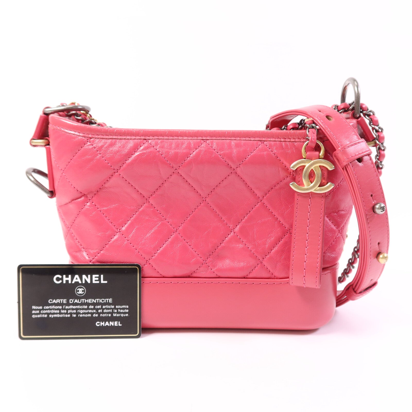 CHANEL 牛皮皮革Gabrielle Small鏈帶肩背袋