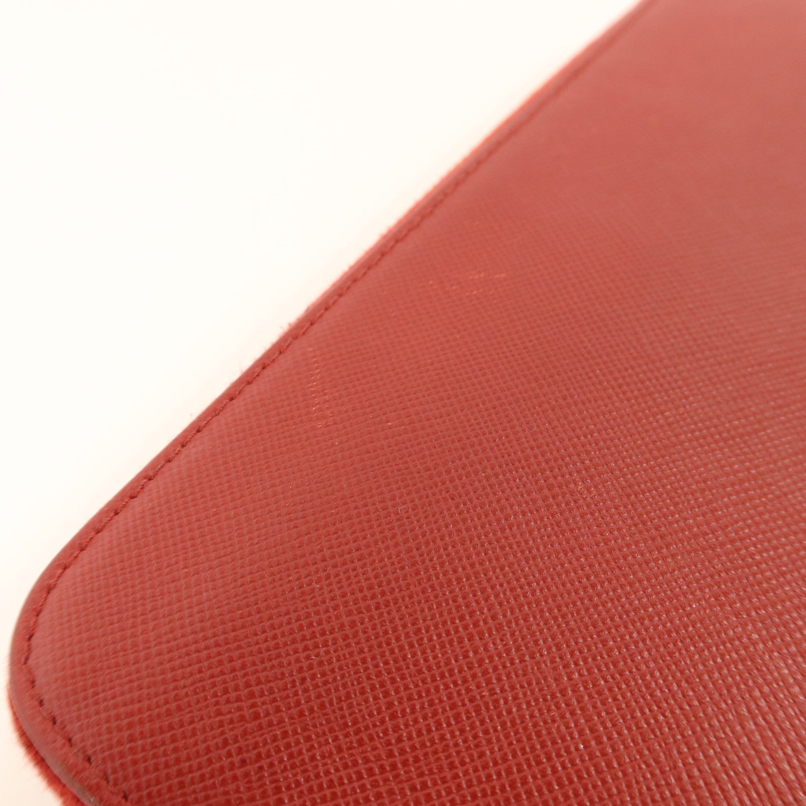 PRADA Saffiano皮革Long Round Wallet金扣長錢包