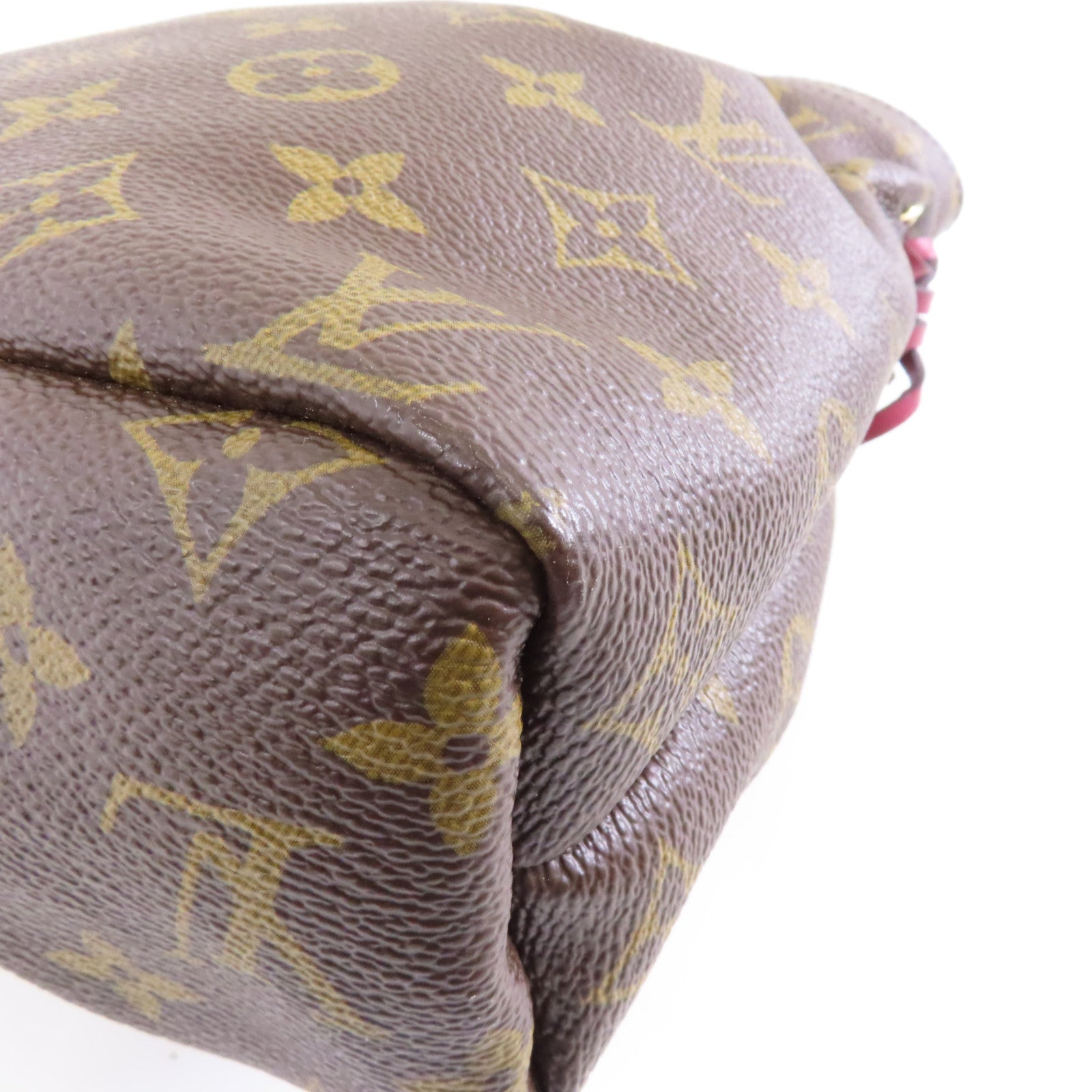 LOUIS VUITTON Monogram Posh Noe Drawstring Pouch金扣手拿包啡色/紫色
