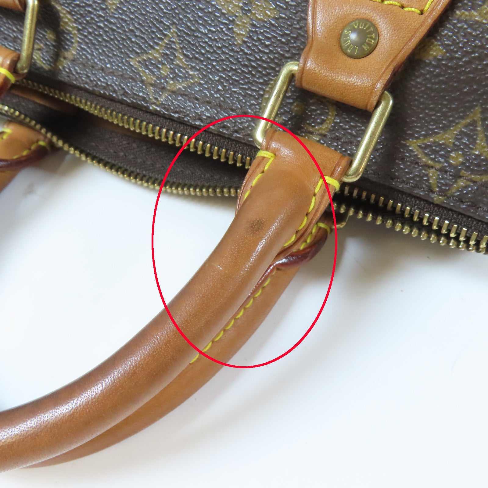 LOUIS VUITTON Monogram Speedy 25金扣手挽袋啡色