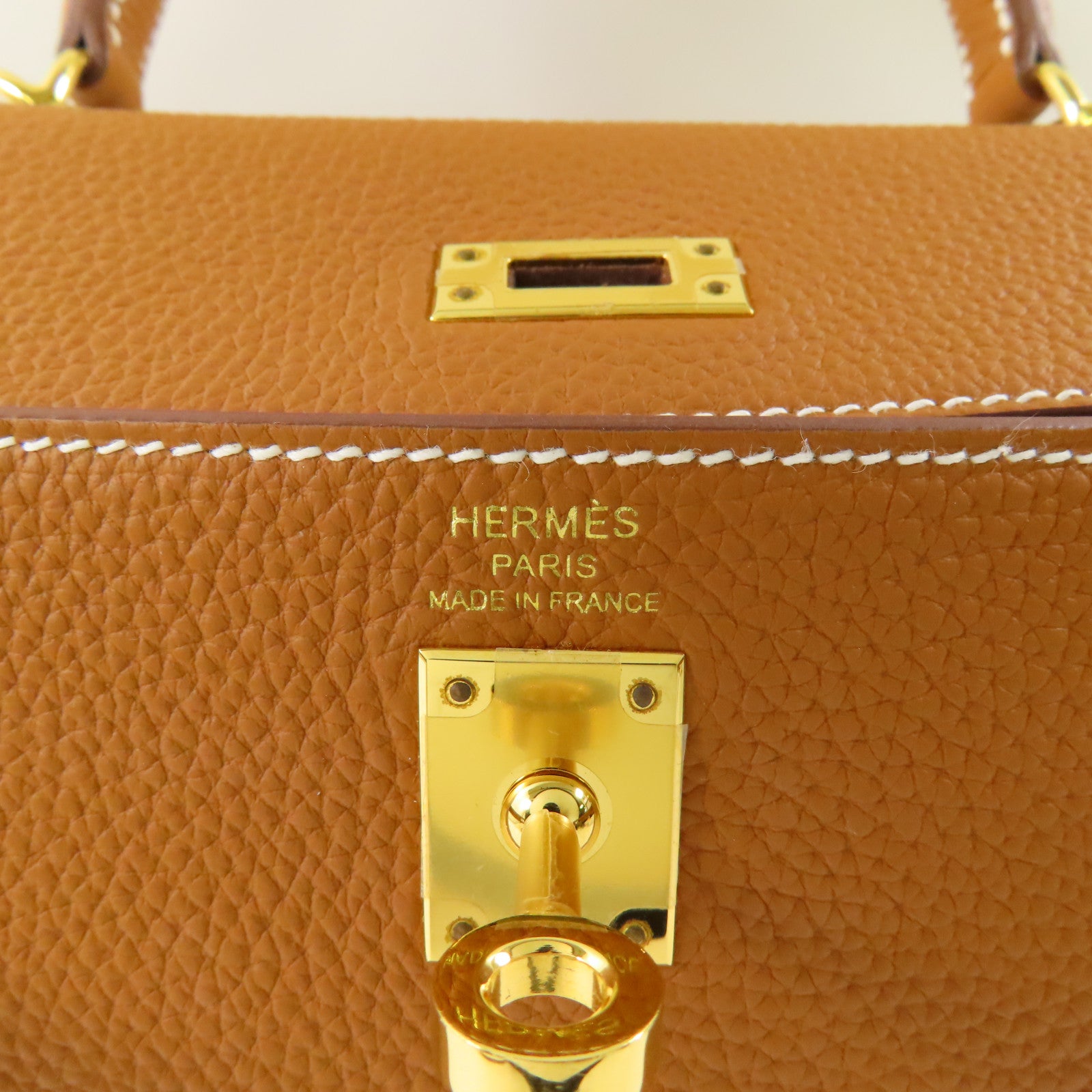 HERMES 【激減優惠】Togo皮革Kelly 25金扣手挽肩背兩用袋Gold
