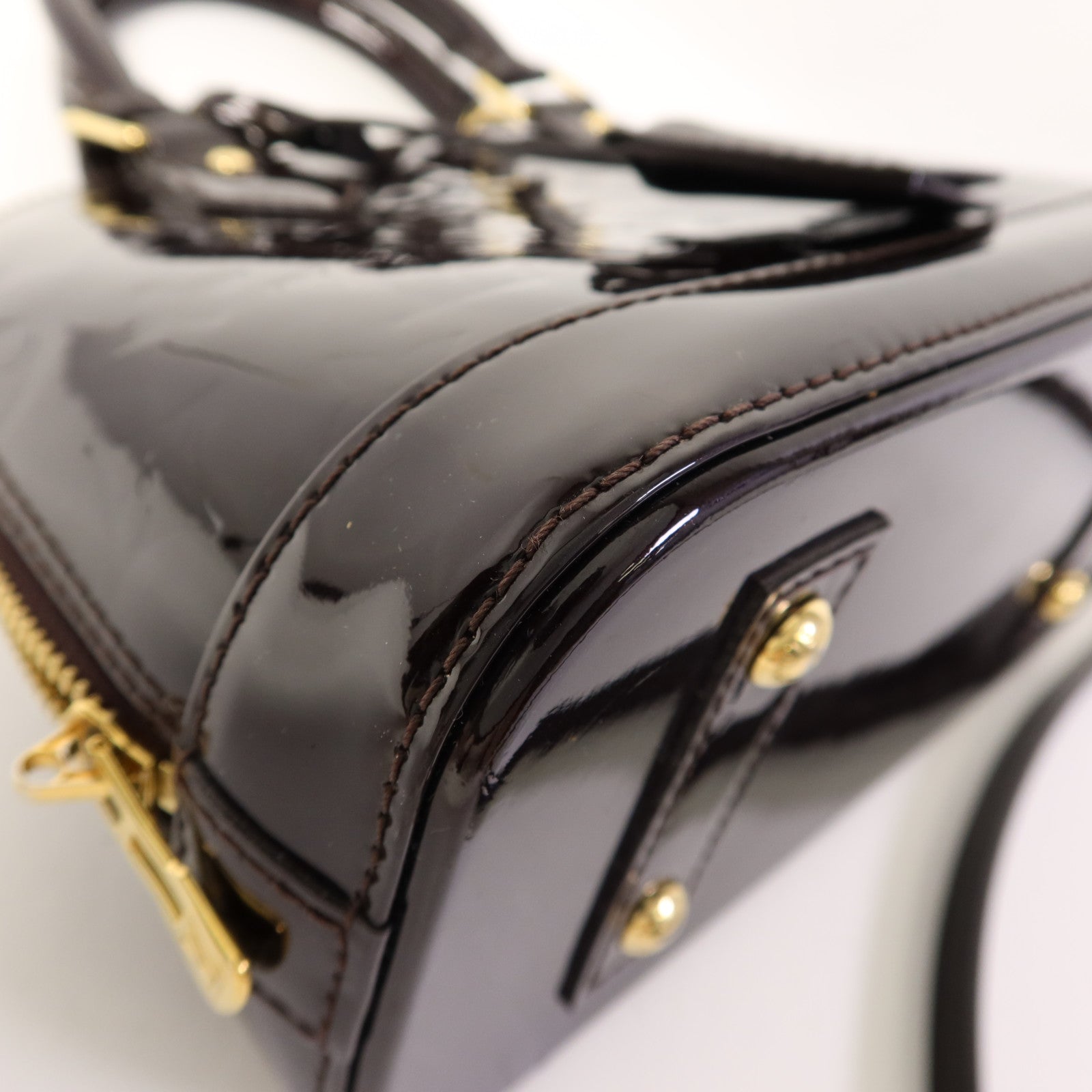 LOUIS VUITTON Vernis Alma BB金扣手挽肩背兩用袋