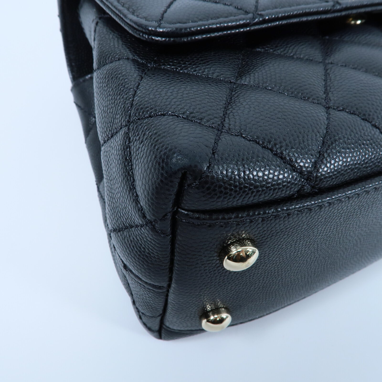 CHANEL 牛皮皮革Coco Handle Small鏈帶手挽肩背兩用袋