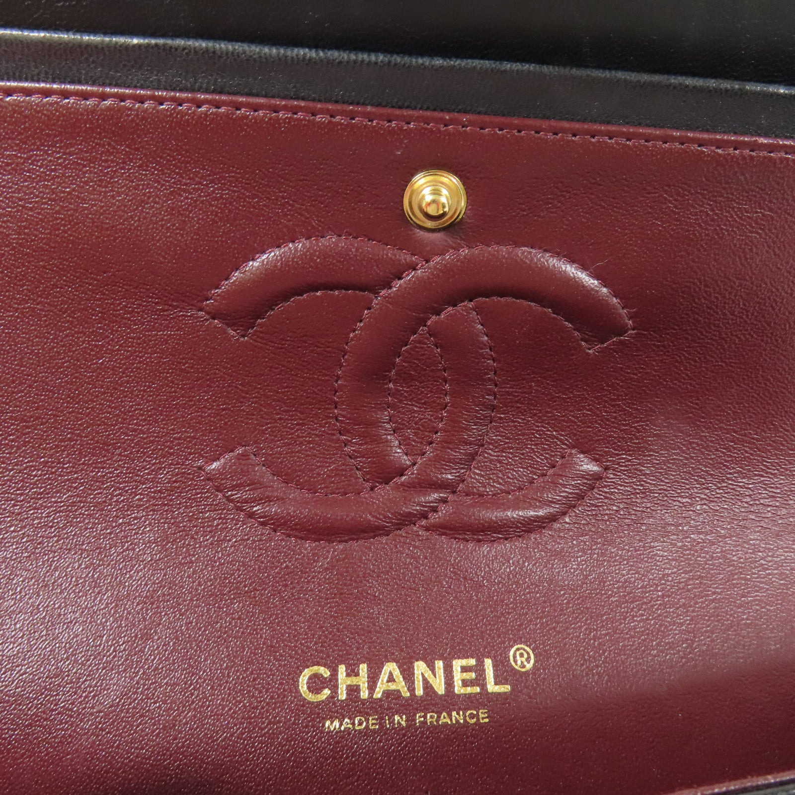 CHANEL CC GHW Classic 25 Chain Shoulder Bag A01112 Lambskin Leather Black