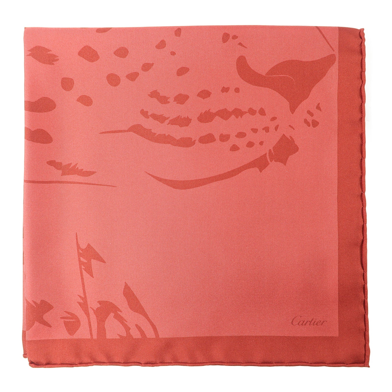 CARTIER 絲質Scarf絲巾紅色