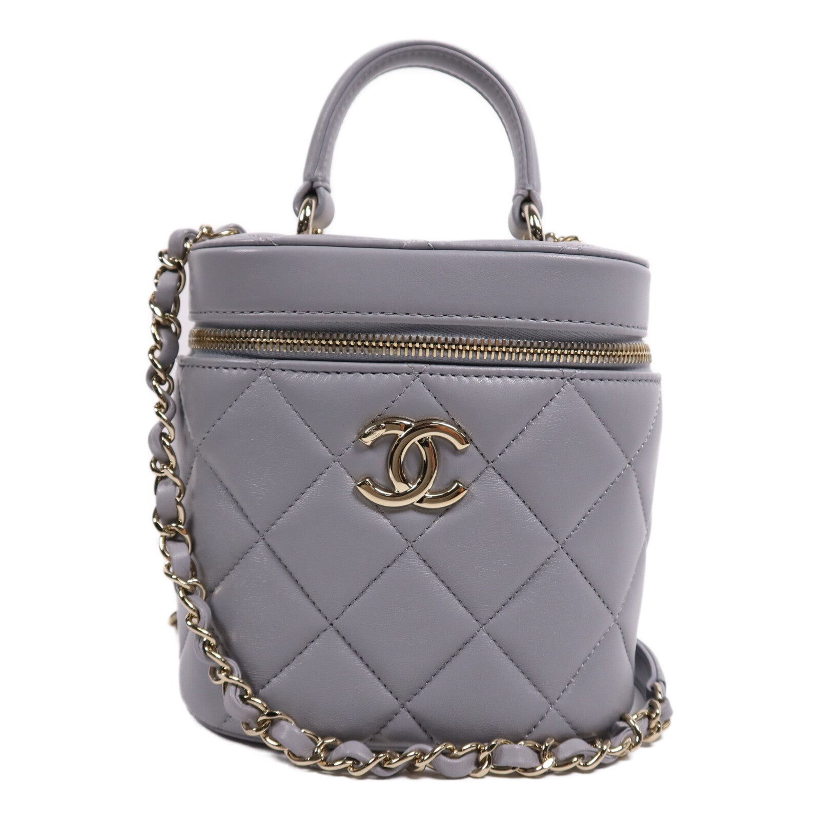 CHANEL 羊皮皮革Trendy CC Vanity Case金扣手挽肩背兩用袋