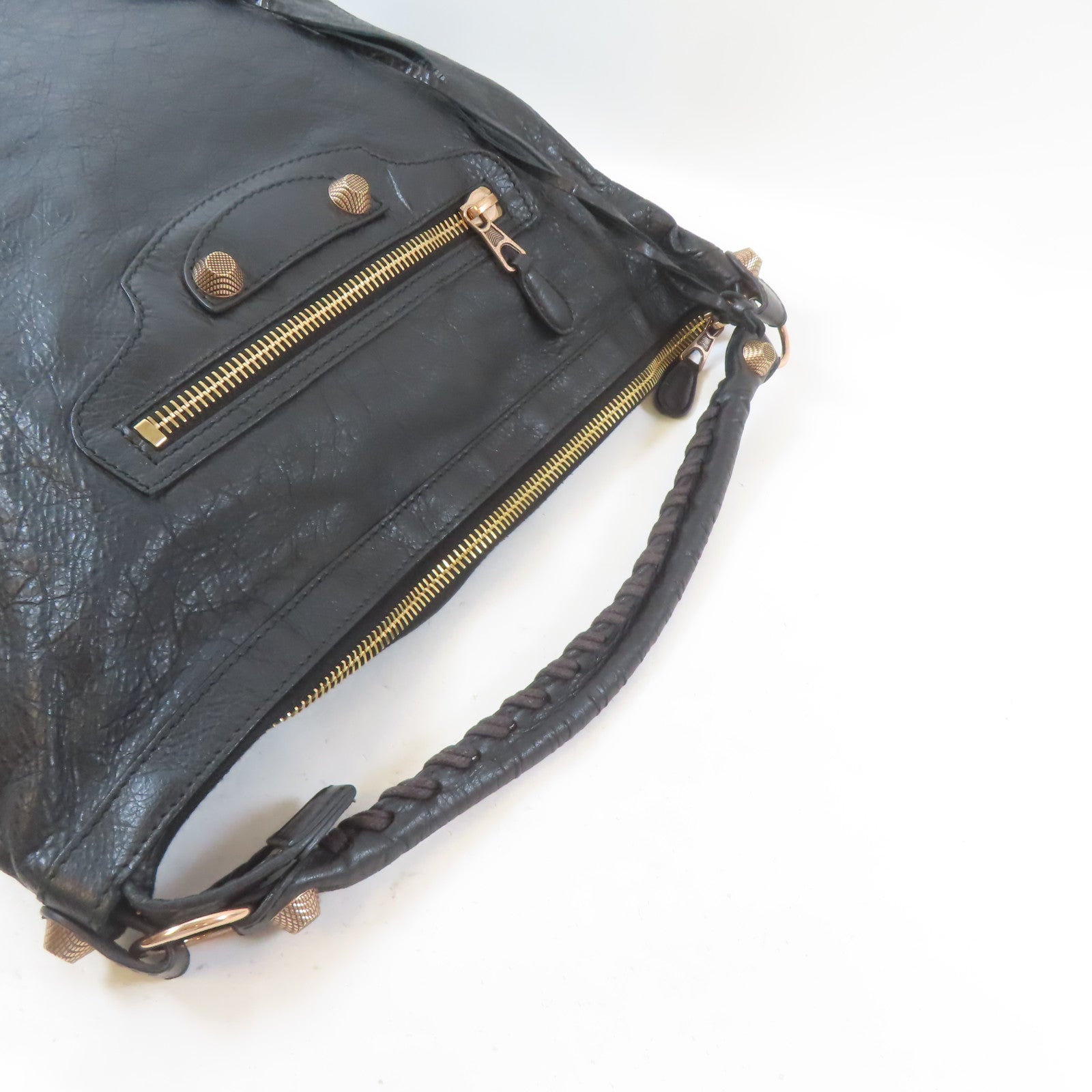 BALENCIAGA 牛皮皮革Giant Day Bag肩背袋黑色
