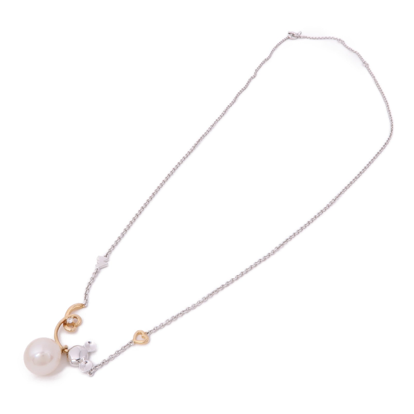 JEWELRY 18K白金/玫瑰金Pearl/Diamond Necklace珍珠/鑽石項鍊