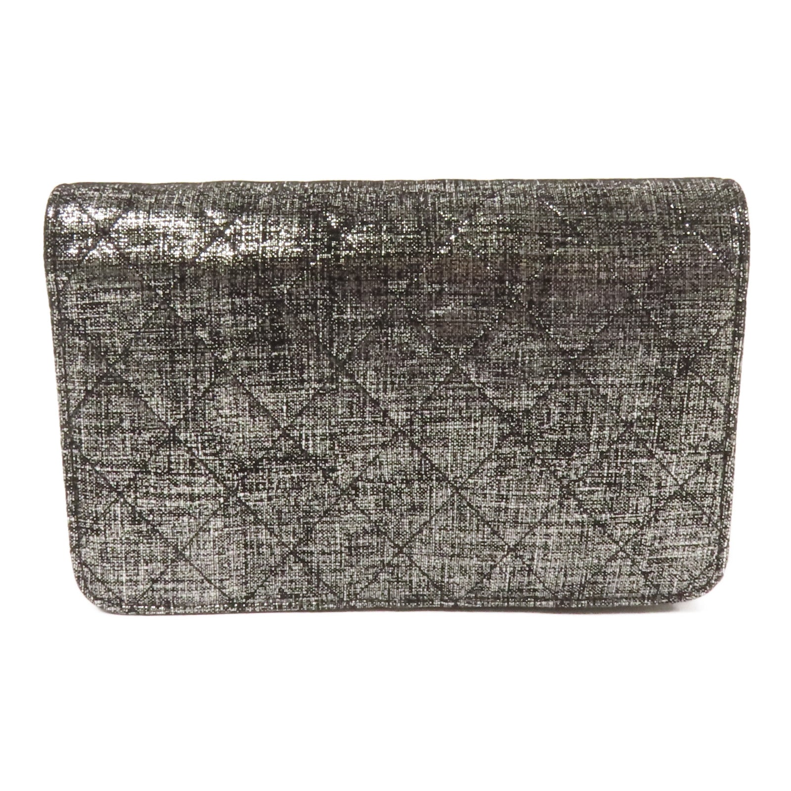 CHANEL 帆布WOC Wallet On Chain銀扣鏈帶肩背袋