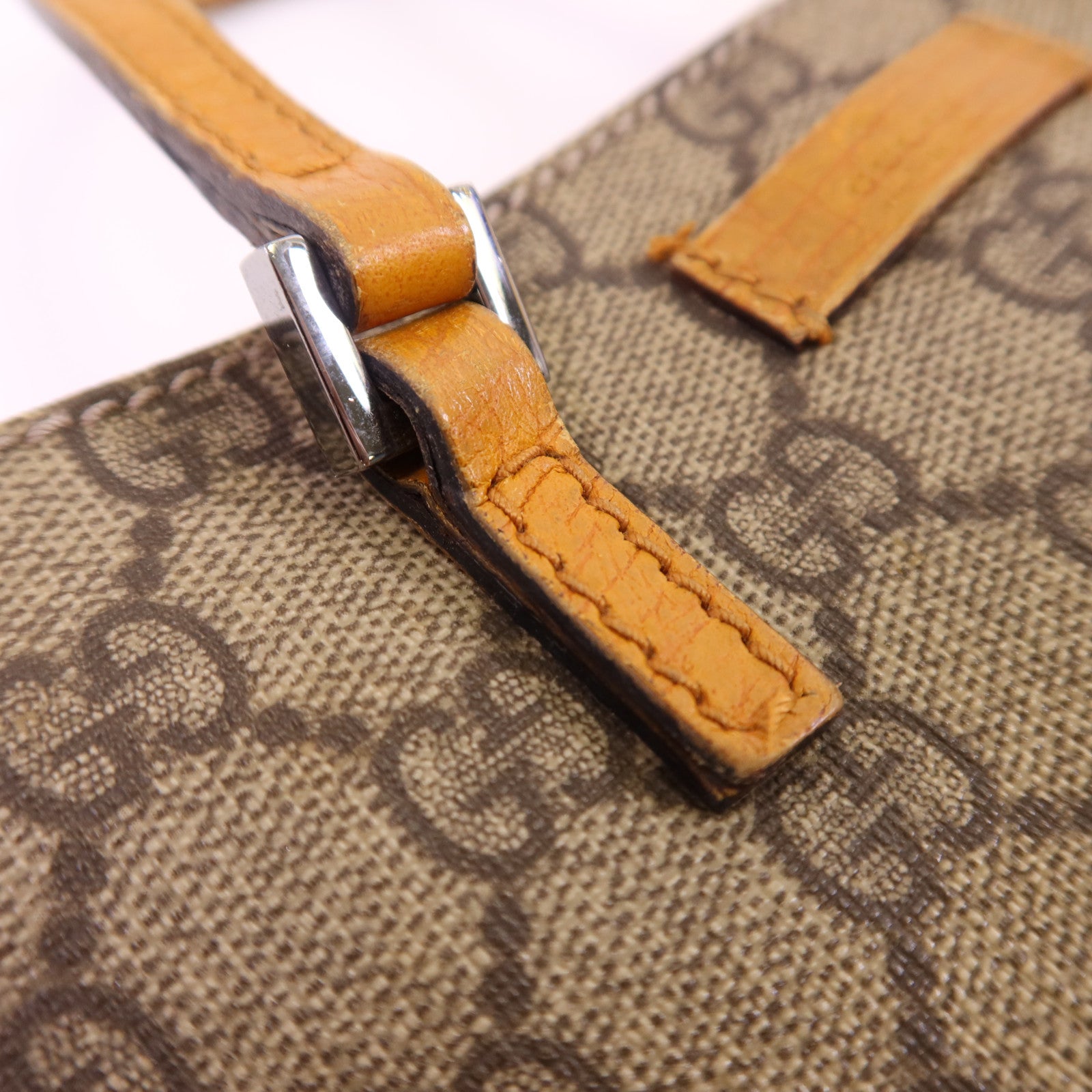 GUCCI 塗層帆布Hand Bag銀扣手挽袋