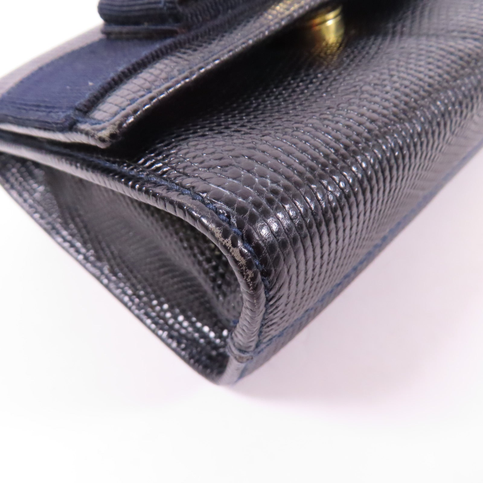 Salvatore Ferragamo 牛皮皮革Mini Pochette金扣鏈帶肩背袋