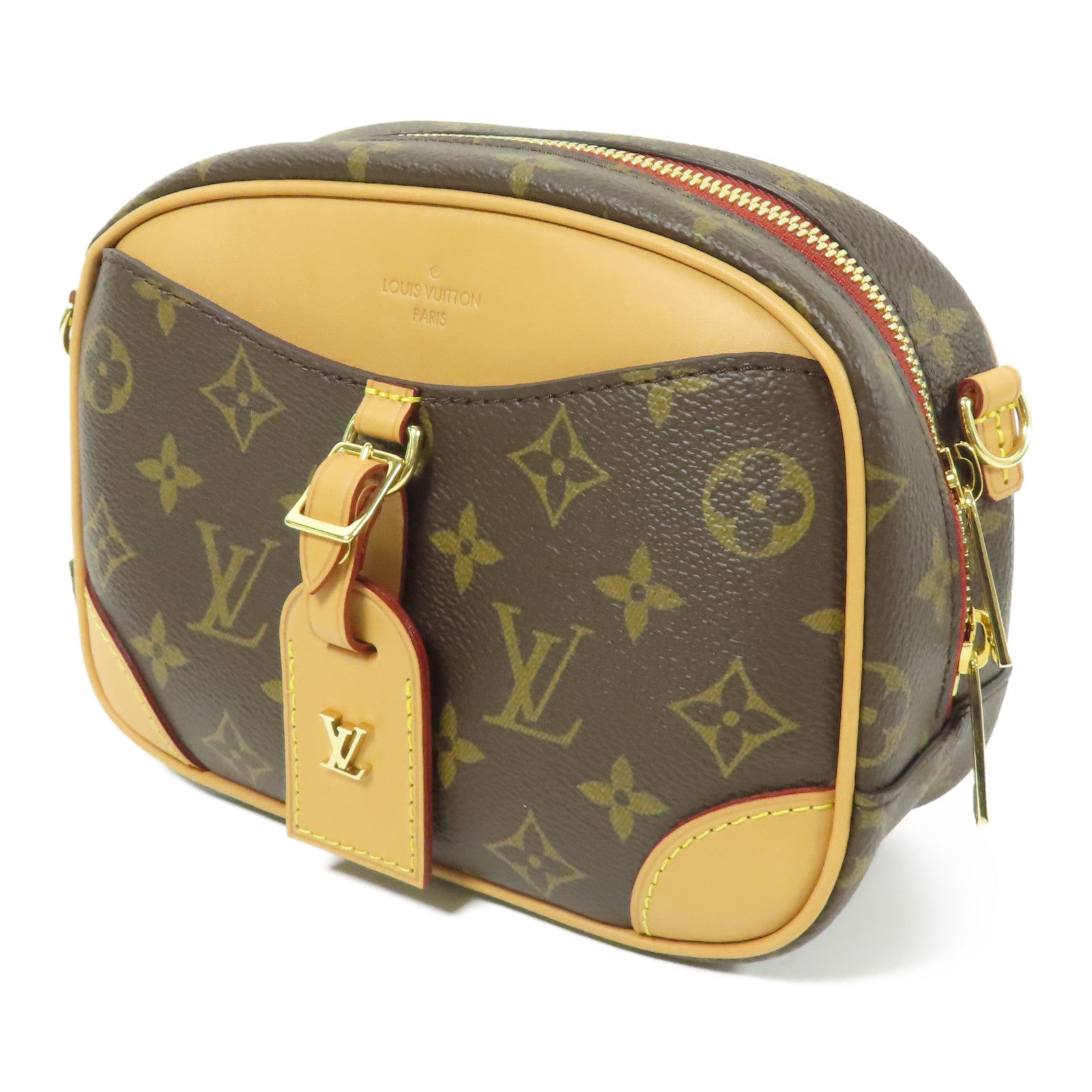 LOUIS VUITTON Monogram Deauville Mini金扣肩背袋