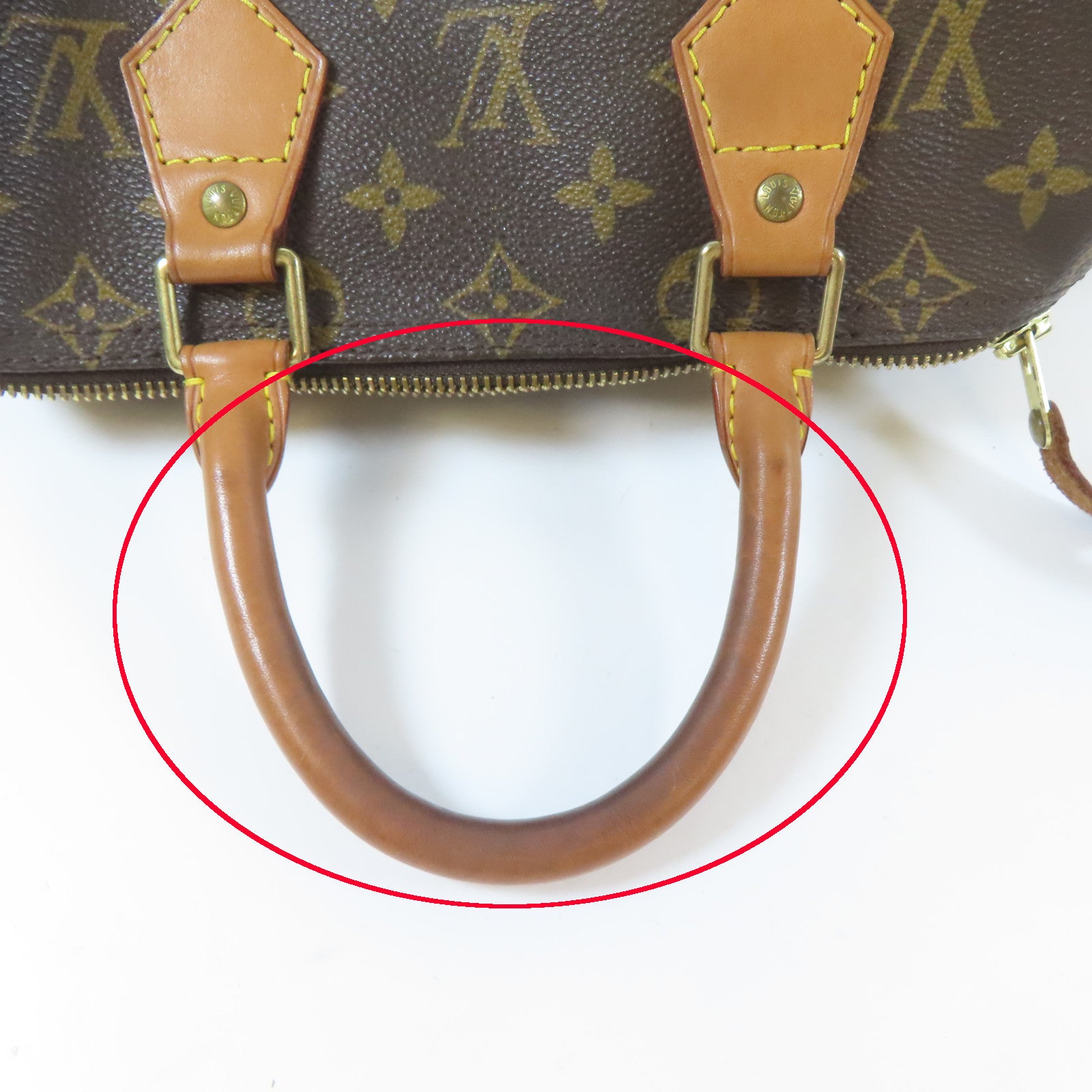 LOUIS VUITTON Monogram Speedy 25金扣手挽袋啡色