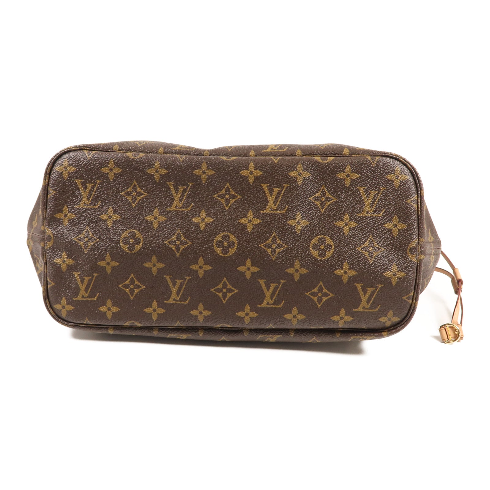 LOUIS VUITTON Monogram Neverfull MM金扣手挽袋