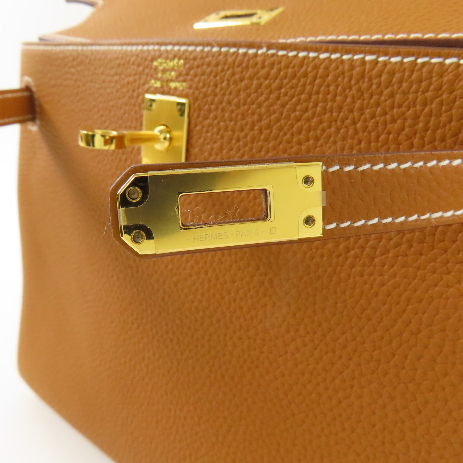 HERMES 【激減優惠】Togo皮革Kelly 25金扣手挽肩背兩用袋Gold
