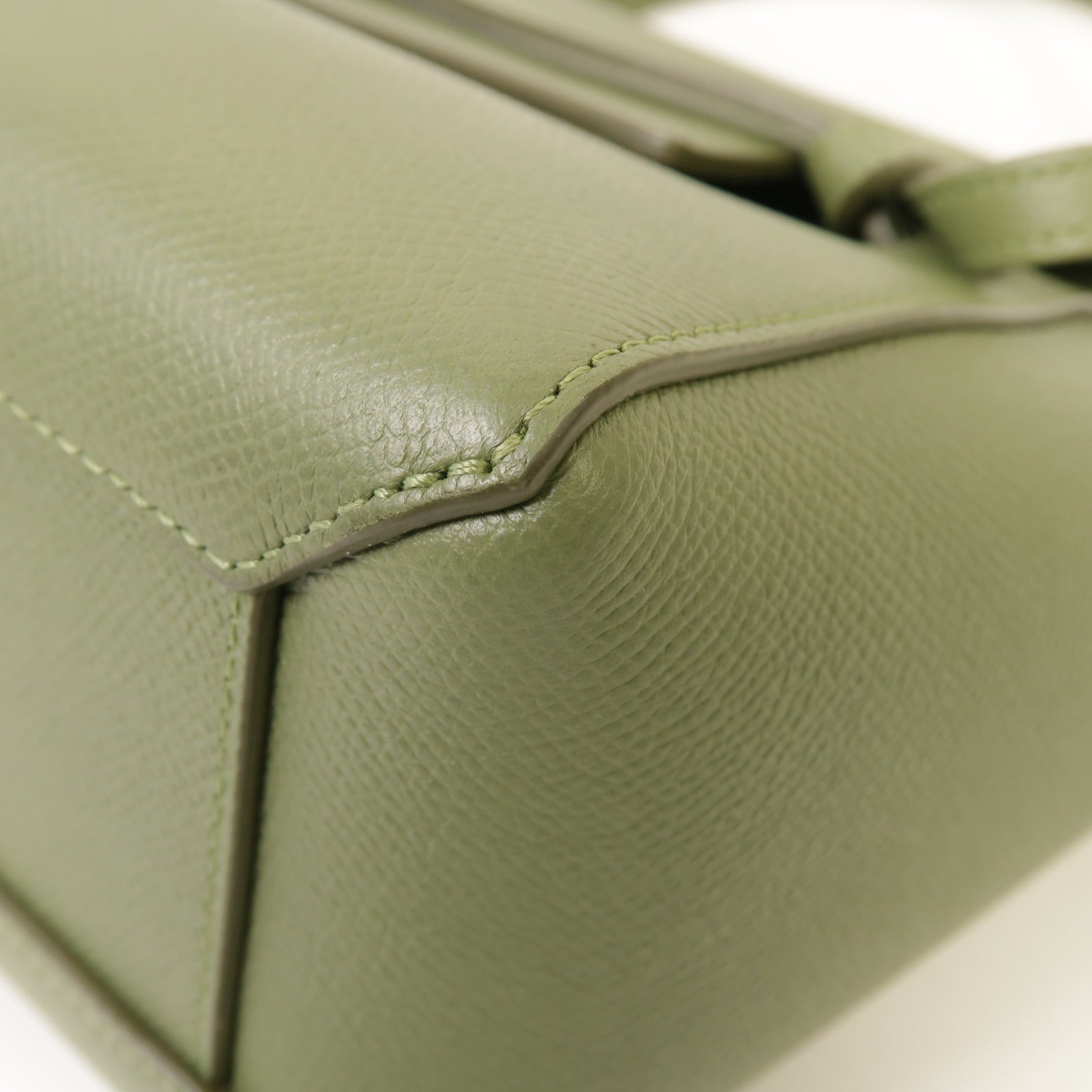 CELINE 牛皮皮革Nano Belt Bag金扣手挽肩背兩用袋綠色