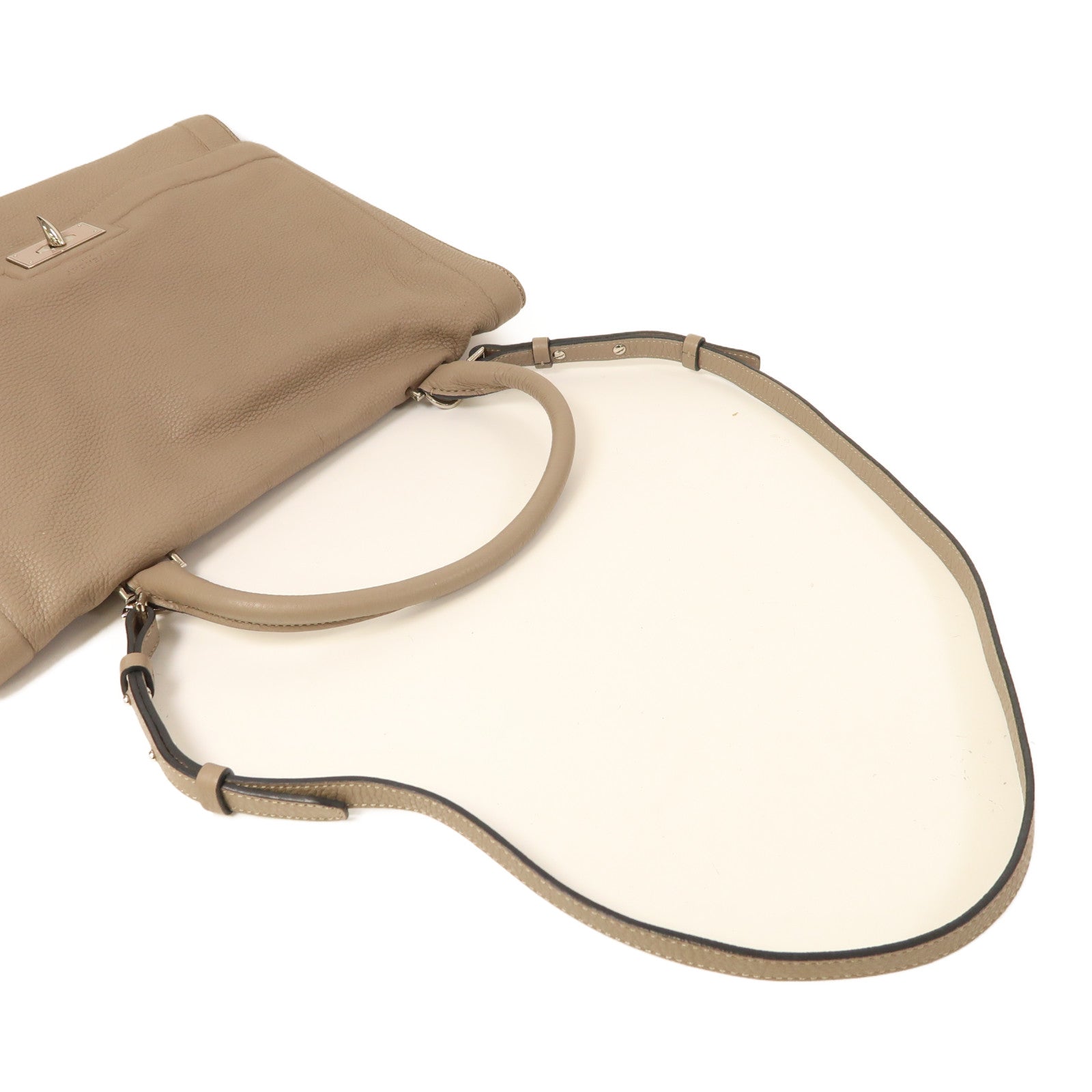 GIVENCHY 【激減優惠】牛皮皮革Shoulder Bag銀扣手挽肩背兩用袋