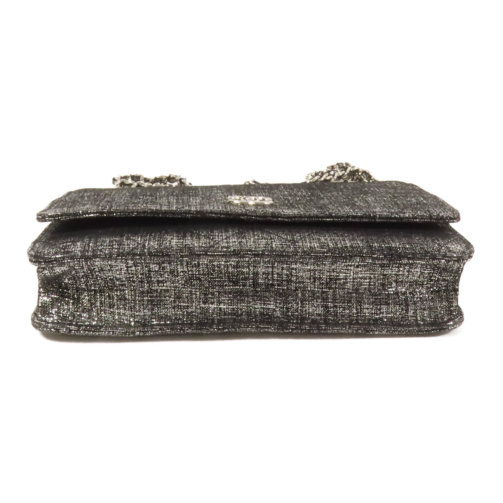 CHANEL 帆布WOC Wallet On Chain銀扣鏈帶肩背袋