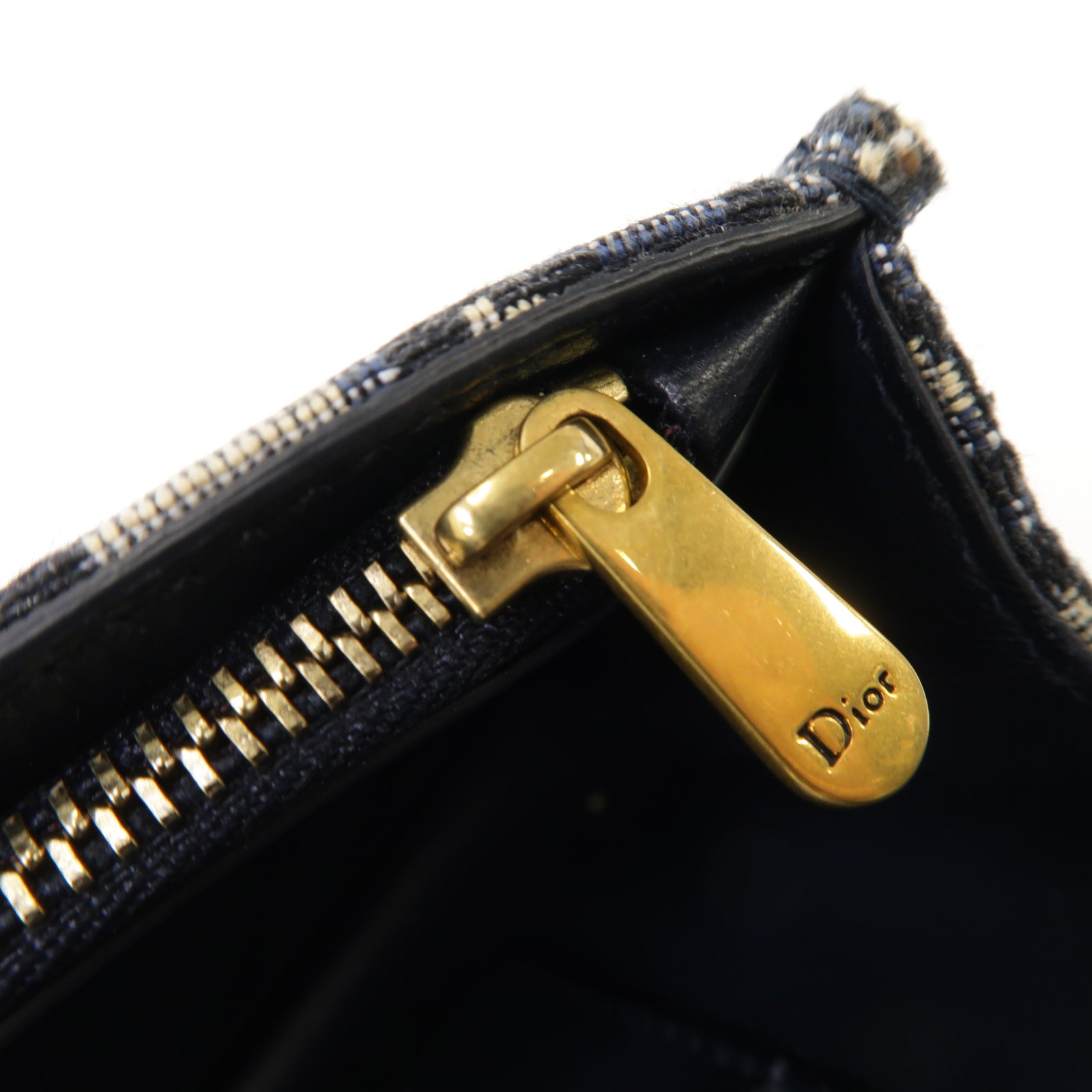 Dior 帆布Oblique Saddle Belt Bag金扣腰包藍色