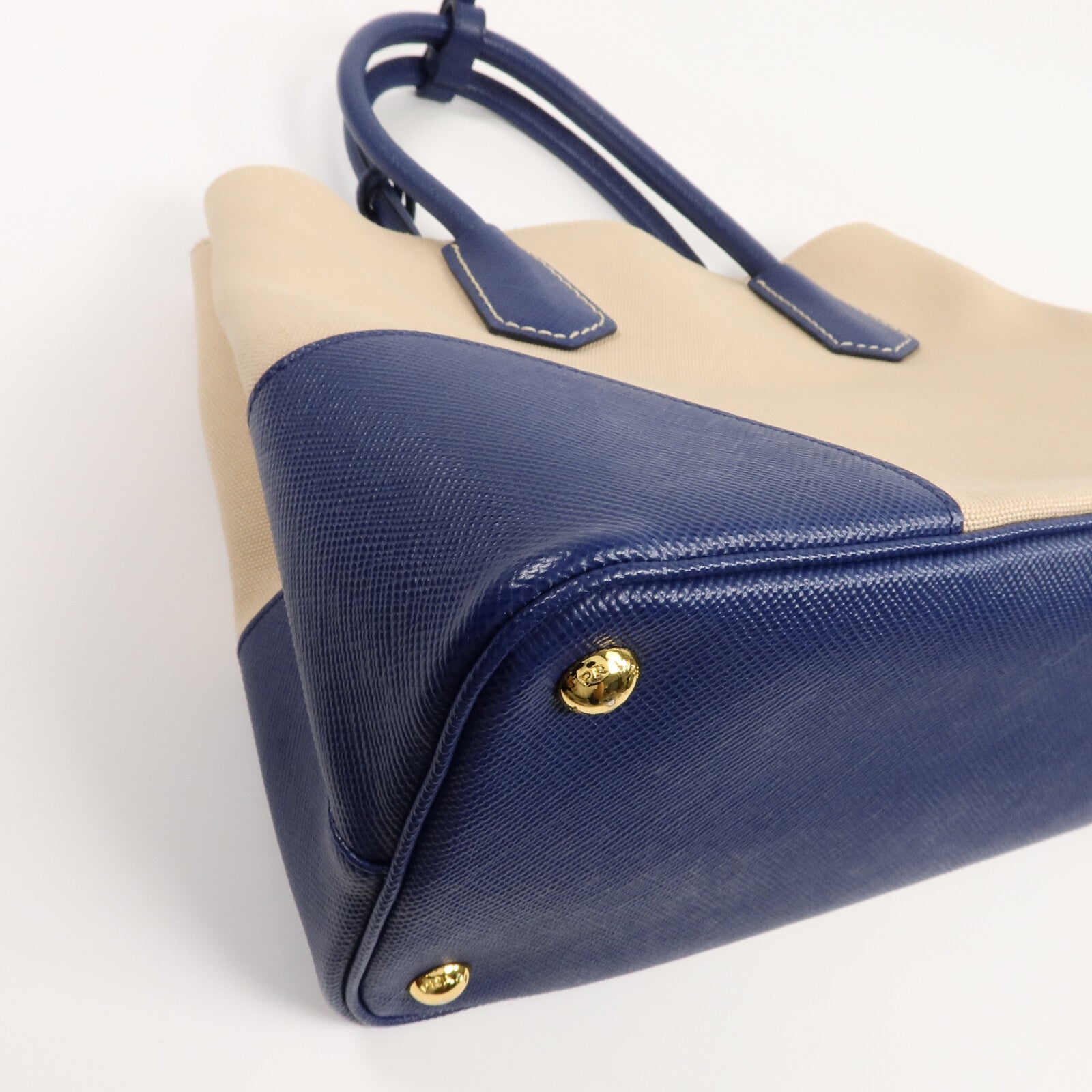 PRADA 牛皮皮革/帆布2 Way Shoulder Bag手挽肩背兩用袋