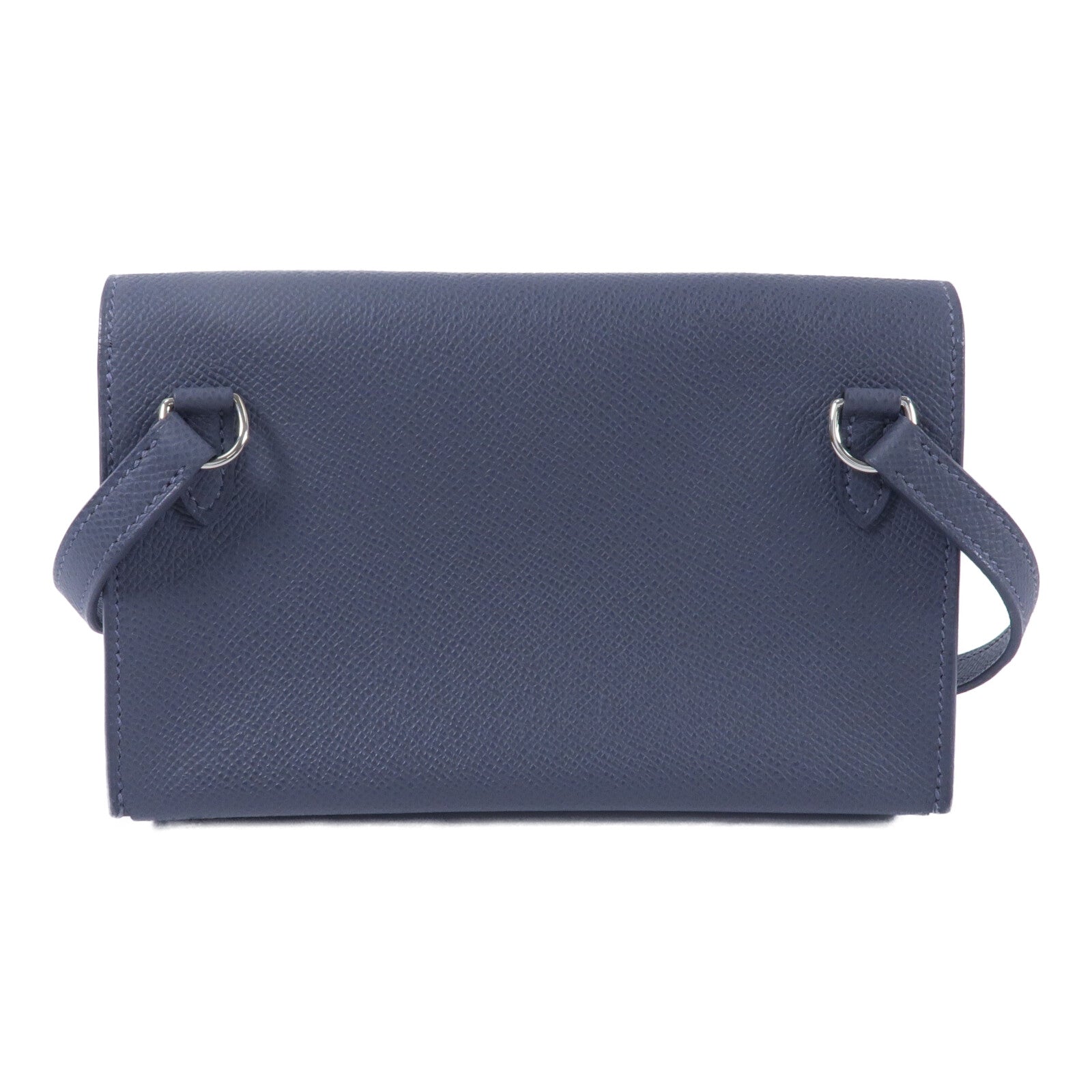 HERMES Epsom皮革Hermesnap Wallet Bag肩背袋Ardoise