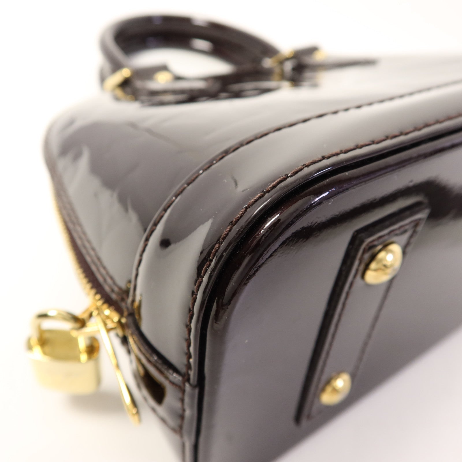 LOUIS VUITTON Vernis Alma BB金扣手挽肩背兩用袋