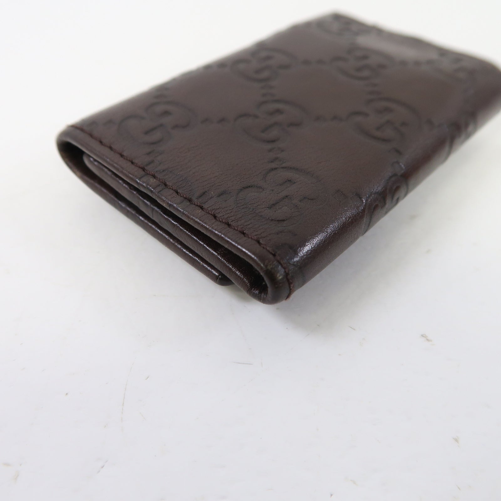 GUCCI 牛皮皮革Key Holder金扣鑰匙套啡色