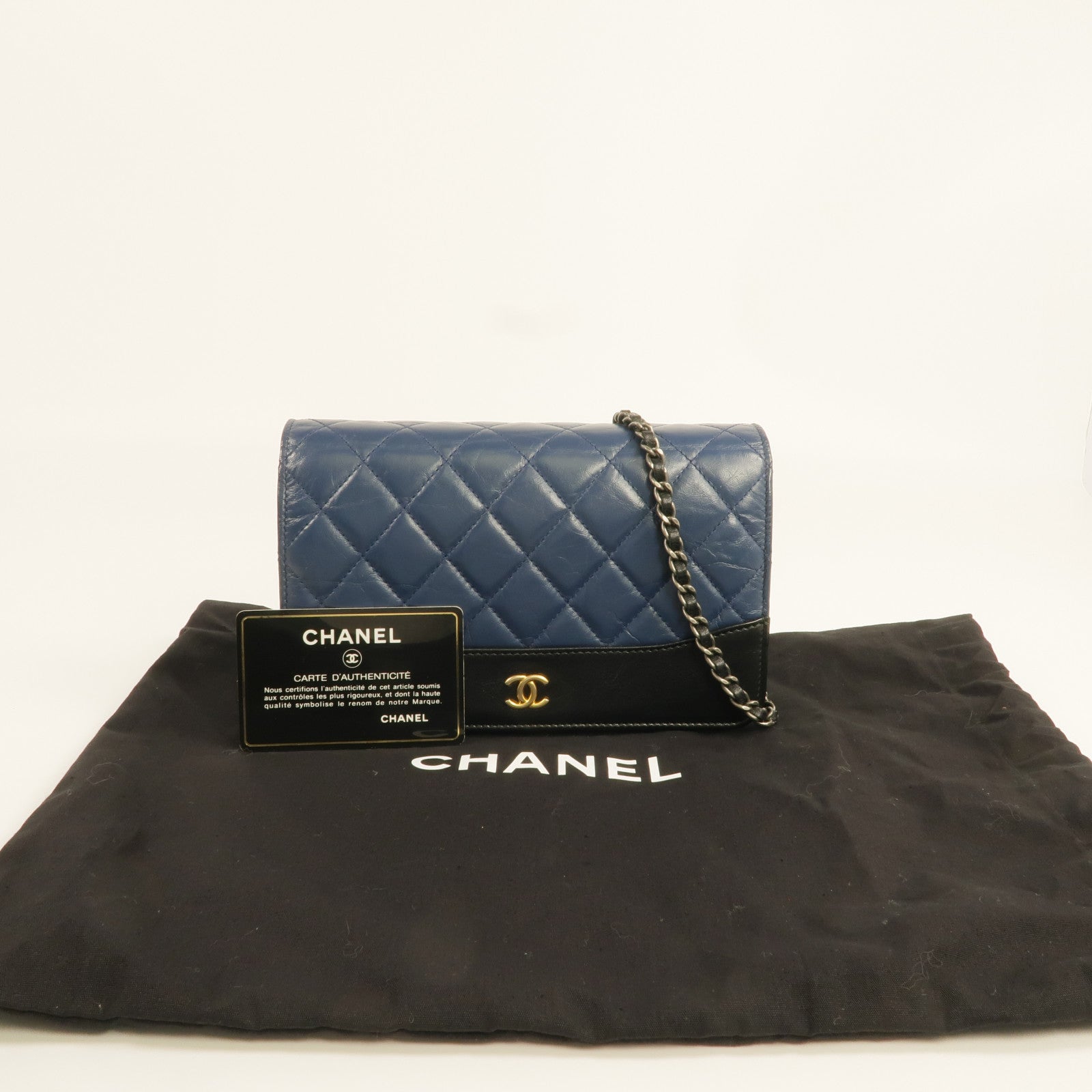 CHANEL 羊皮皮革WOC Wallet On Chain金扣鏈帶肩背袋