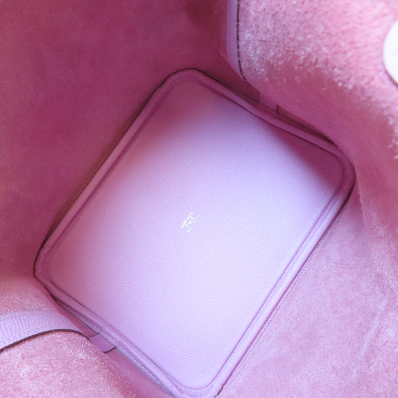 HERMES 【激減優惠】Epsom皮革Picotin MM銀扣手挽袋Mauve Sylvestre/粉紅色