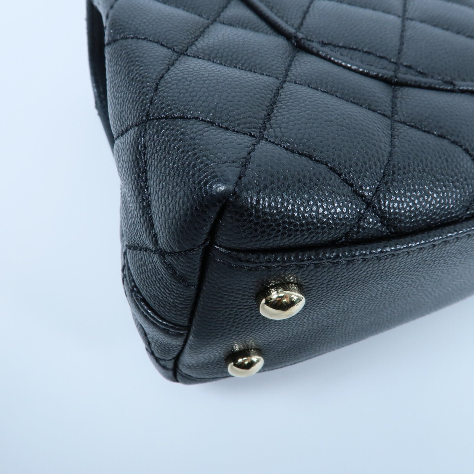CHANEL 牛皮皮革Coco Handle Small鏈帶手挽肩背兩用袋