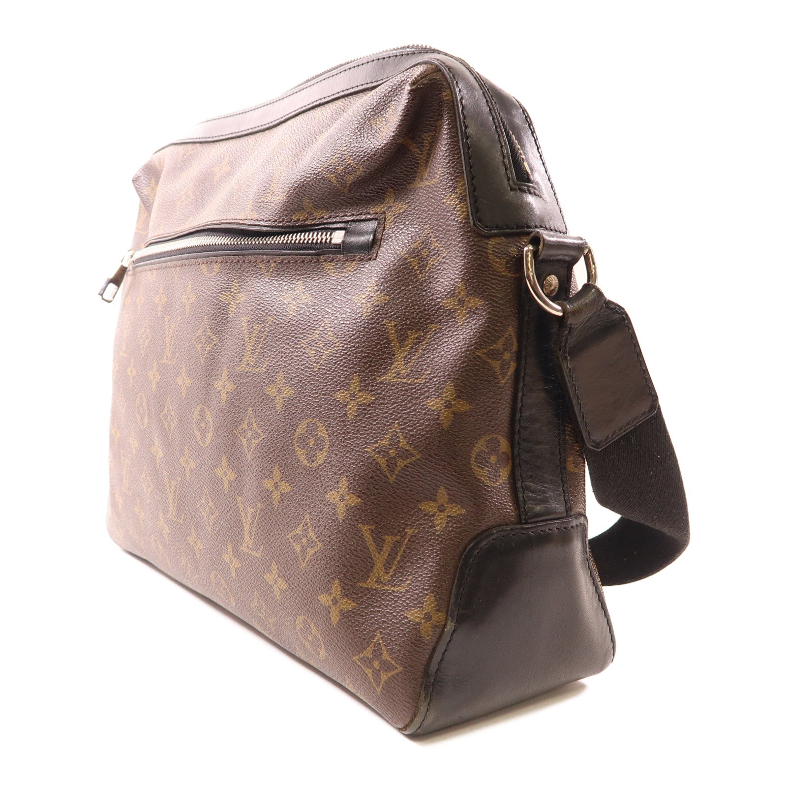 LOUIS VUITTON Monogram Macassar Torres銀扣肩背袋