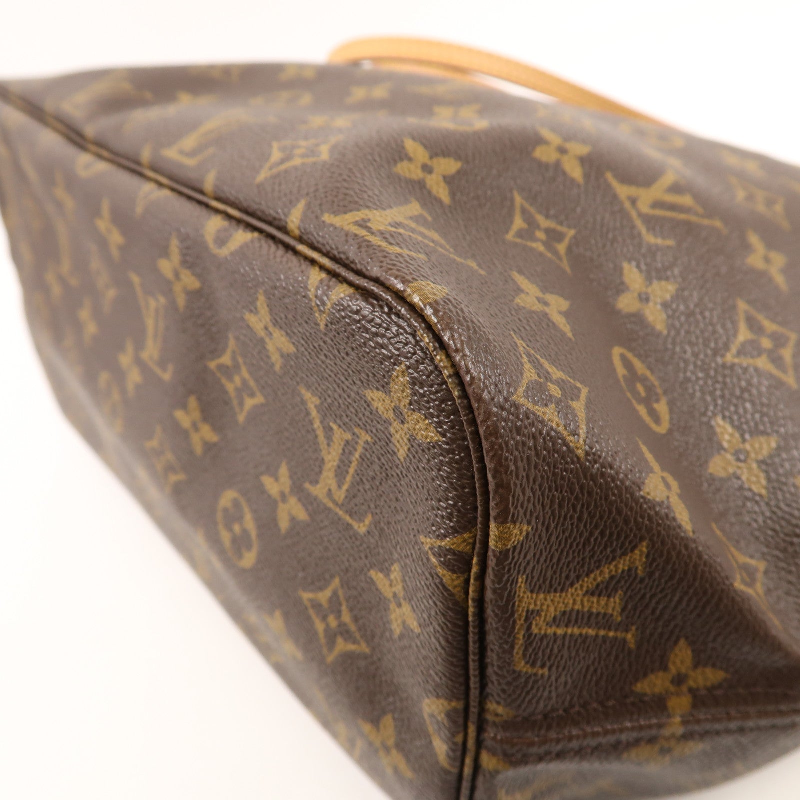 LOUIS VUITTON Monogram Neverfull MM金扣手挽袋
